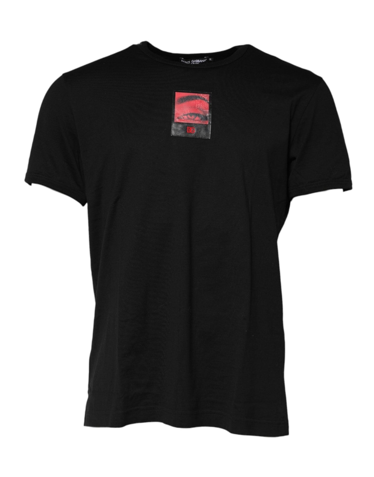 Dolce & Gabbana Black Eye Print Cotton Men Crew Neck T-shirt – IT54 | XL par Dolce & Gabbana | Disponible sur Sandy Store ByNet