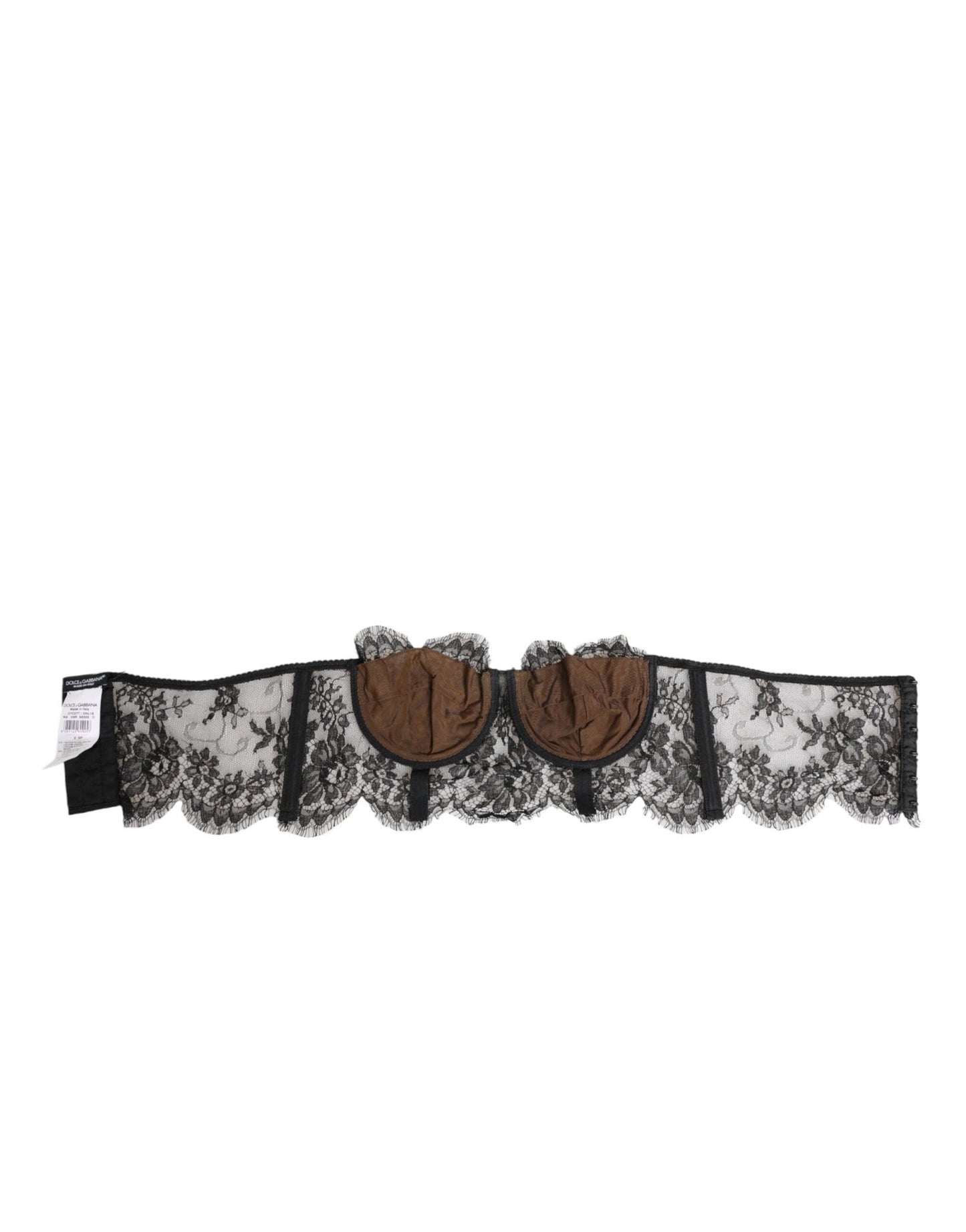 Dolce & Gabbana Black Floral Lace Strapless Bustier Underwear – IT2 | S par Dolce & Gabbana | Disponible sur Sandy Store ByNet