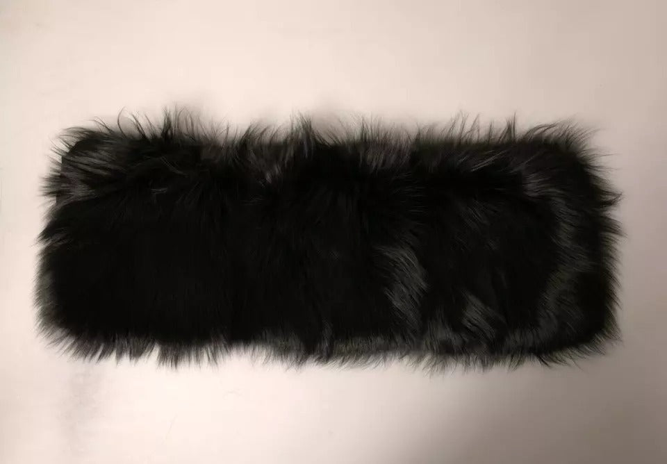 Dolce & Gabbana Black Fur Shoulder Collar Wrap Shawl Scarf – par Dolce & Gabbana | Disponible sur Sandy Store ByNet