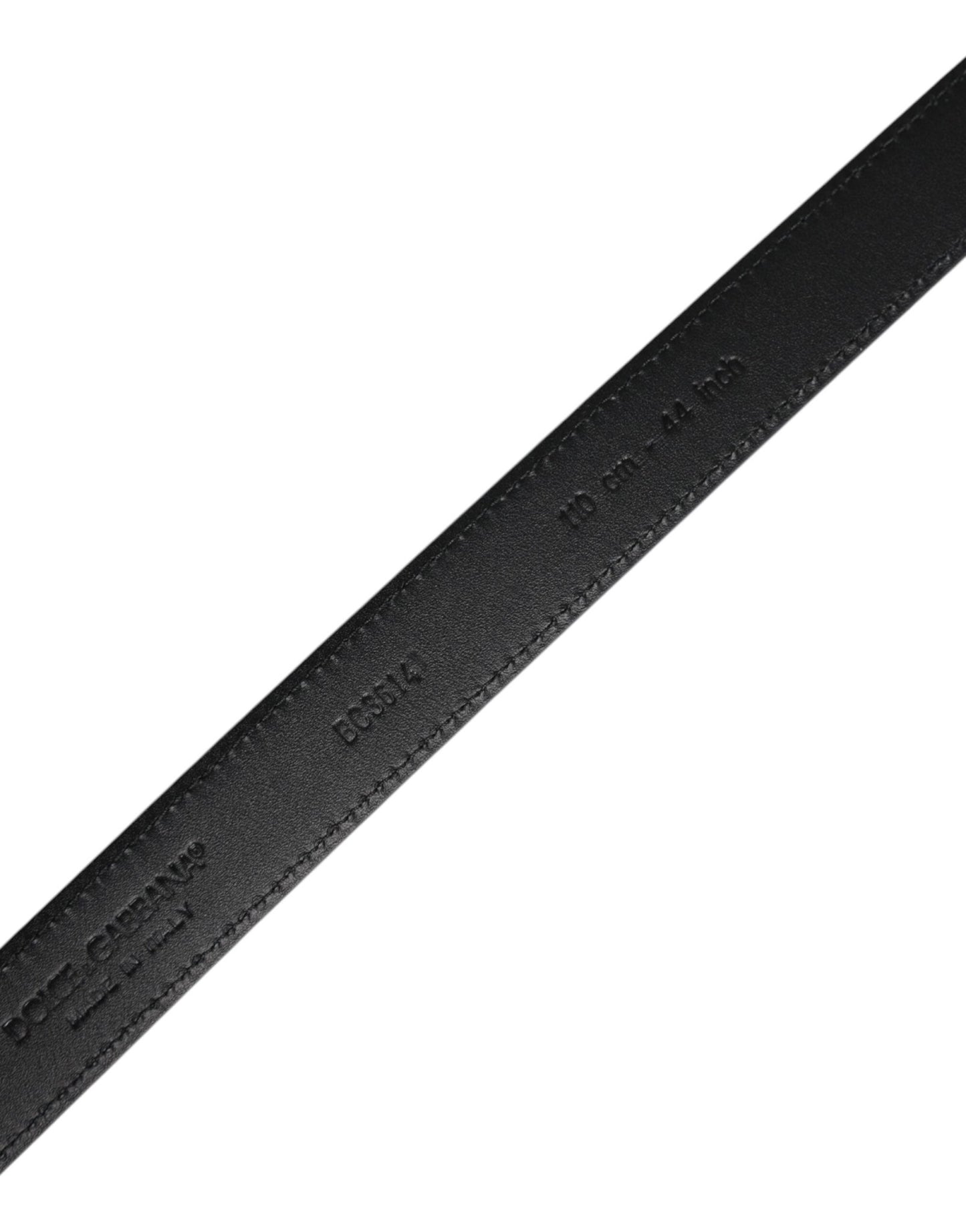 Dolce & Gabbana Black Goat Leather Metal Buckle Classic Belt - Sandy Store ByNet