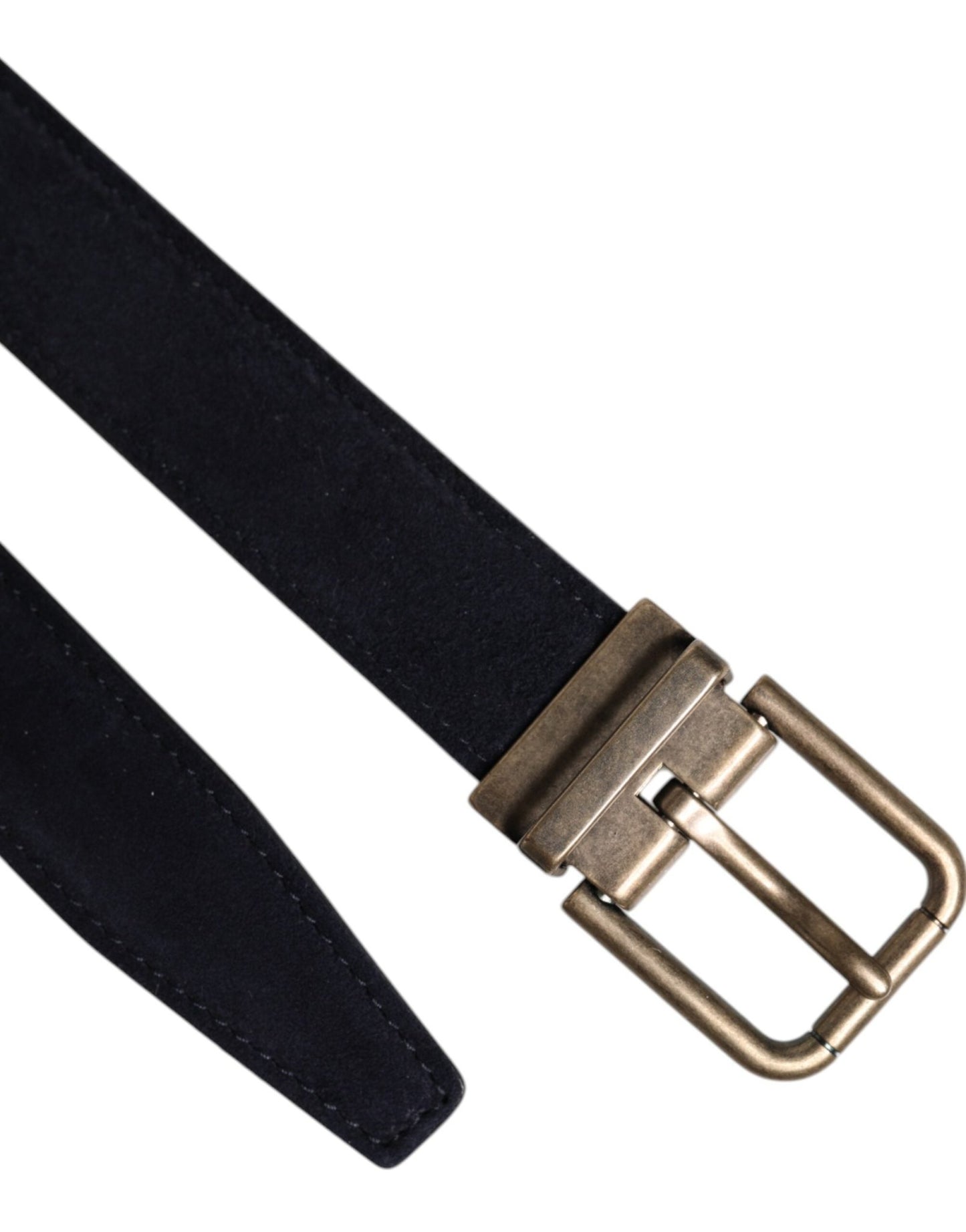 Dolce & Gabbana Black Goat Leather Metal Buckle Classic Belt - Sandy Store ByNet