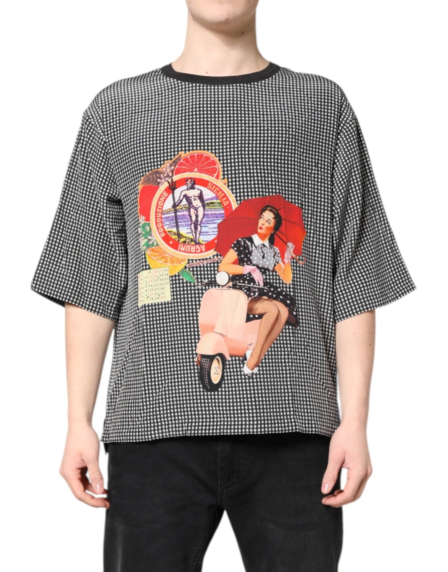 Dolce & Gabbana Black Graphic Print Short Sleeve T-shirt – IT48 | M par Dolce & Gabbana | Disponible sur Sandy Store ByNet