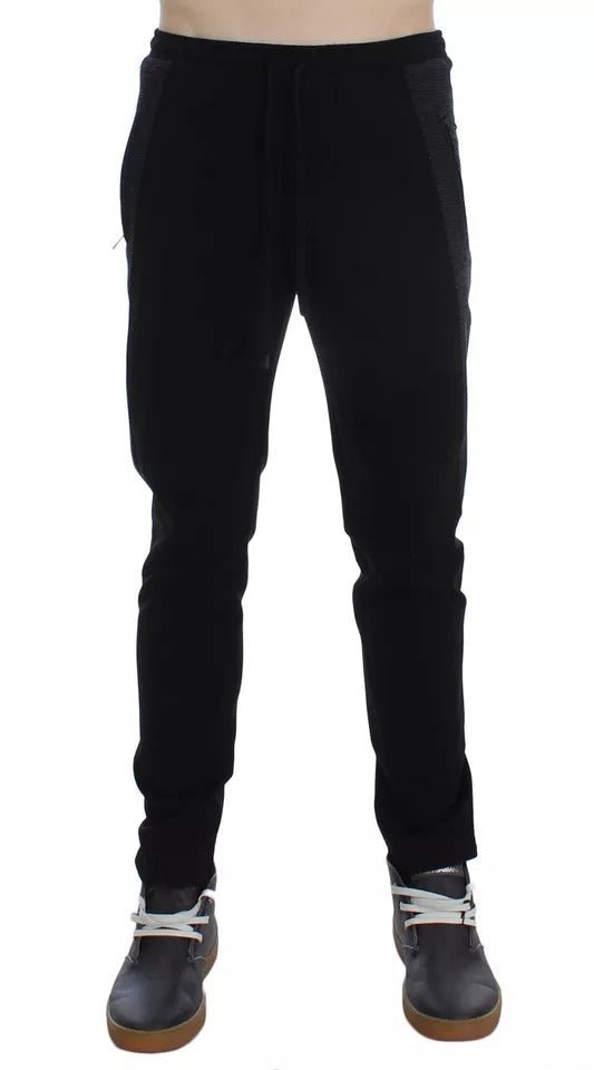 Dolce & Gabbana Black Gray Wool Casual Trousers Stripe Pants – IT54 | XL par Dolce & Gabbana | Disponible sur Sandy Store ByNet