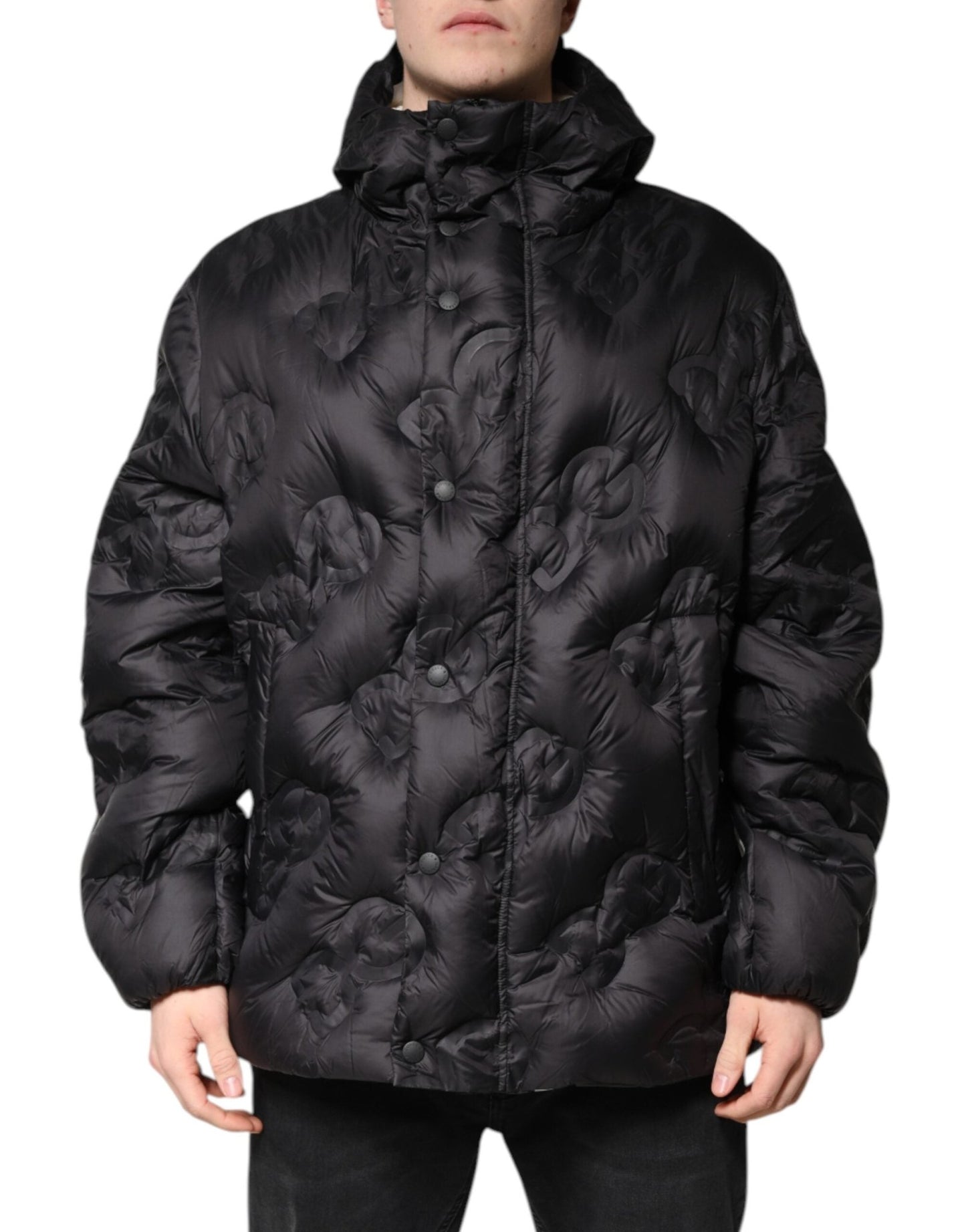 Dolce & Gabbana Black Hooded Parka Coat Winter Jacket – IT56 | XXL par Dolce & Gabbana | Disponible sur Sandy Store ByNet