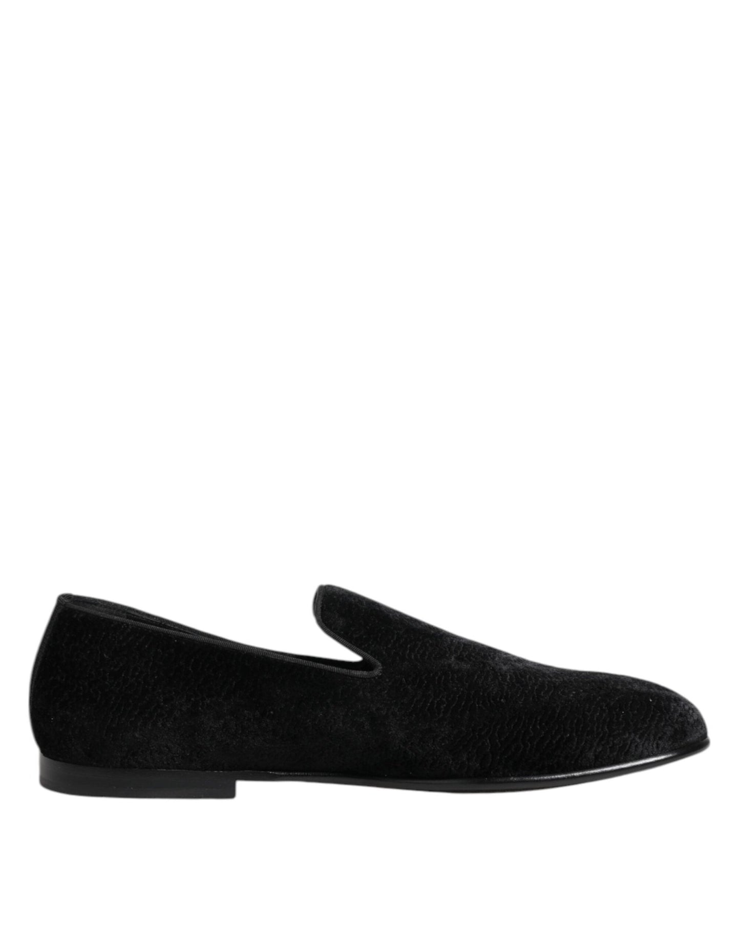 Dolce & Gabbana Black Jacquard Loafers Formal Men Dress Shoes – EU39/US6 par Dolce & Gabbana | Disponible sur Sandy Store ByNet