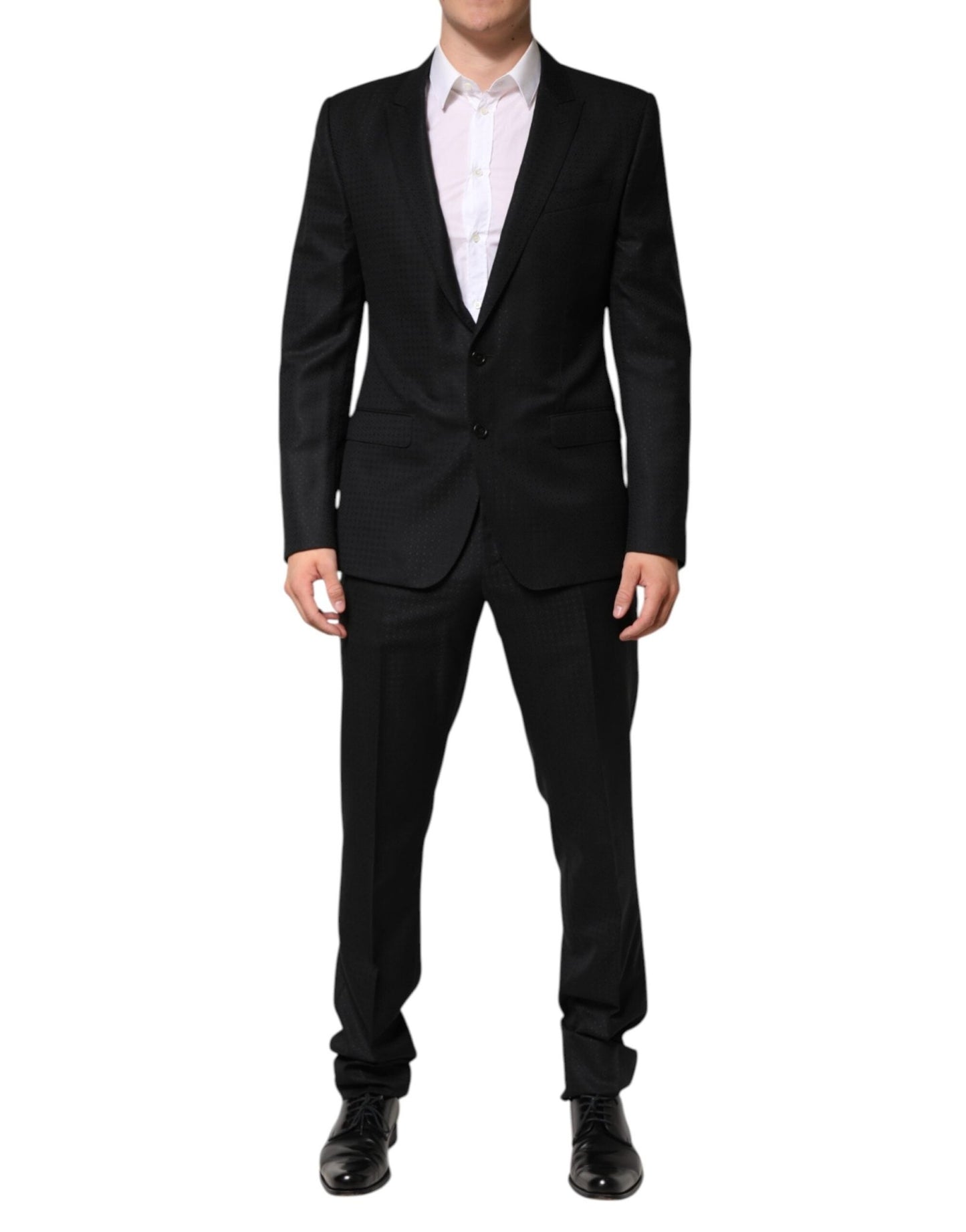 Dolce & Gabbana Black Jacquard Single Breasted 2 Piece Suit – IT44 | XS par Dolce & Gabbana | Disponible sur Sandy Store ByNet