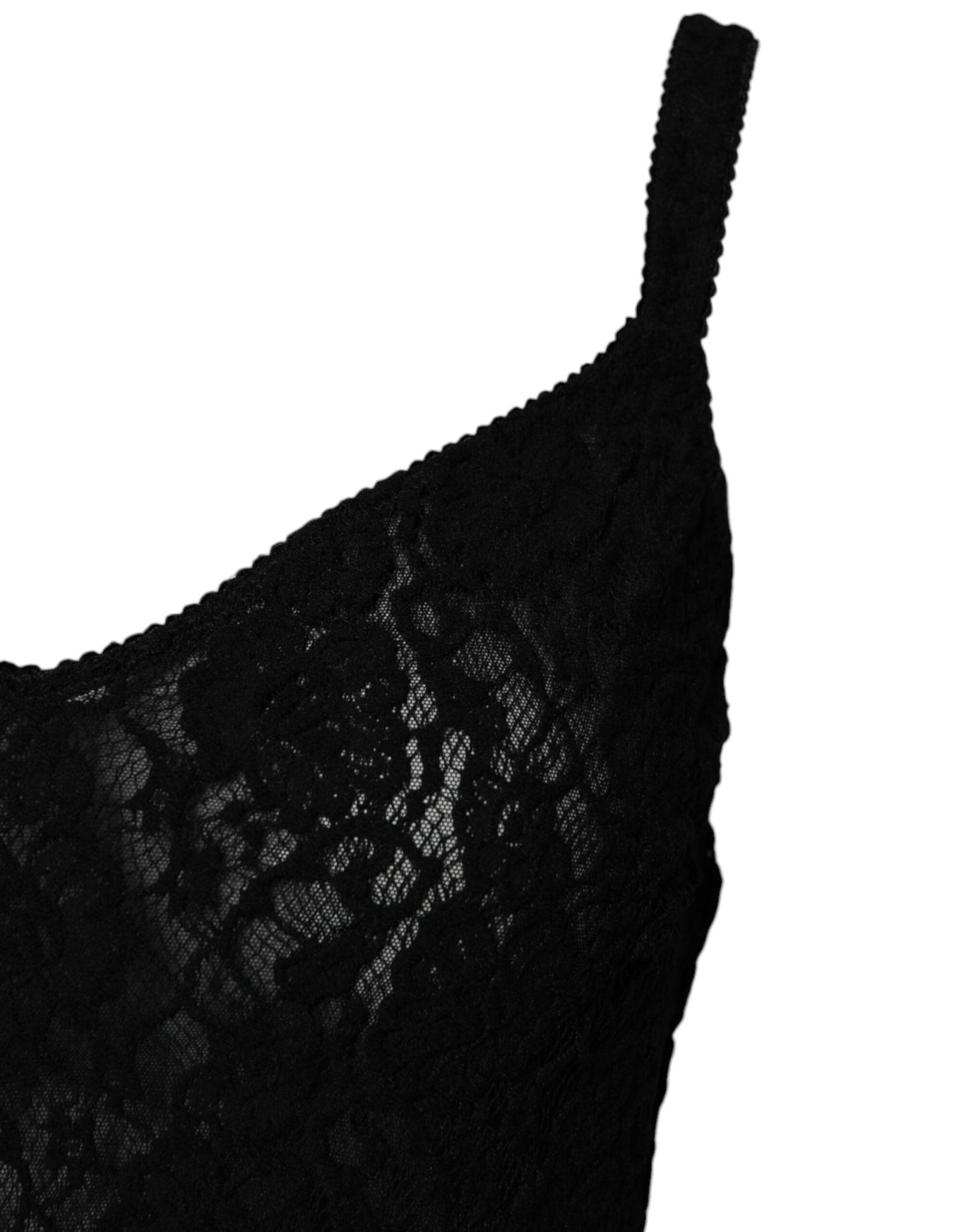 Dolce & Gabbana Black Lace Branded Elastic Lingerie Bodysuit Underwear - Sandy Store ByNet