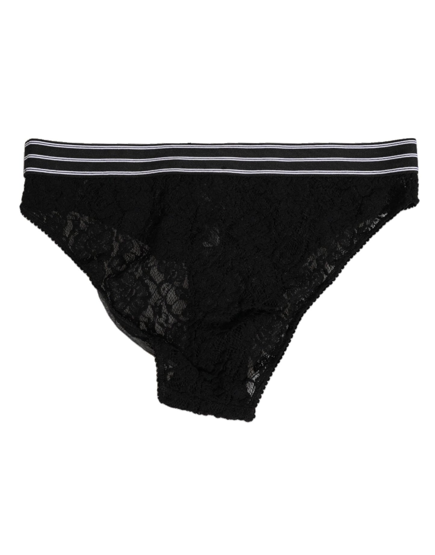 Dolce & Gabbana Black Lace Nylon High Waist Panty Underwear – IT4 | L par Dolce & Gabbana | Disponible sur Sandy Store ByNet