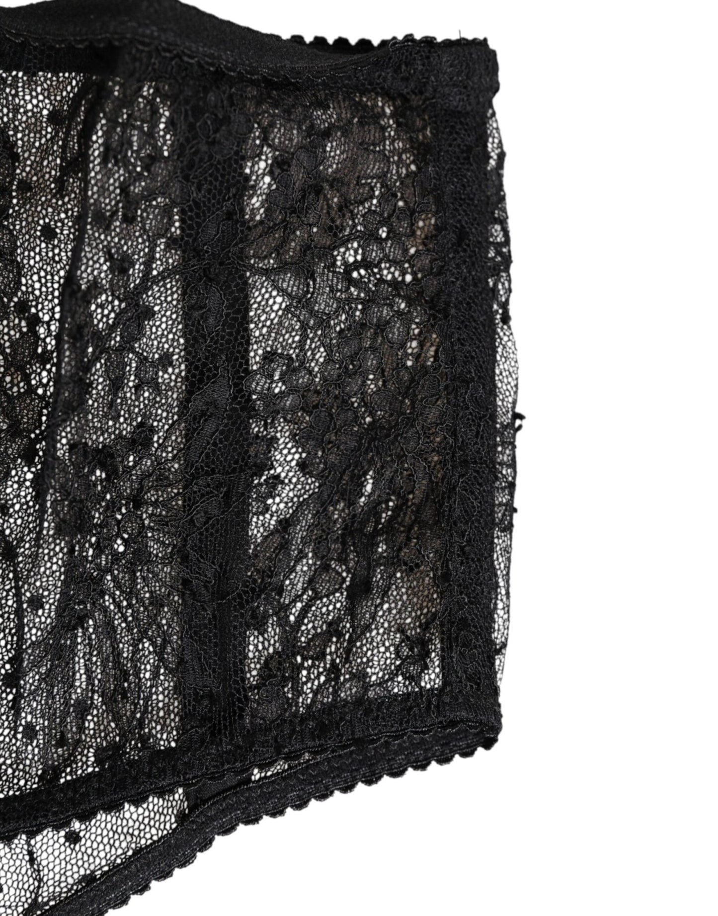 Dolce & Gabbana Black Lace Polka Dot Mesh High Waist Underwear – IT2 | S par Dolce & Gabbana | Disponible sur Sandy Store ByNet