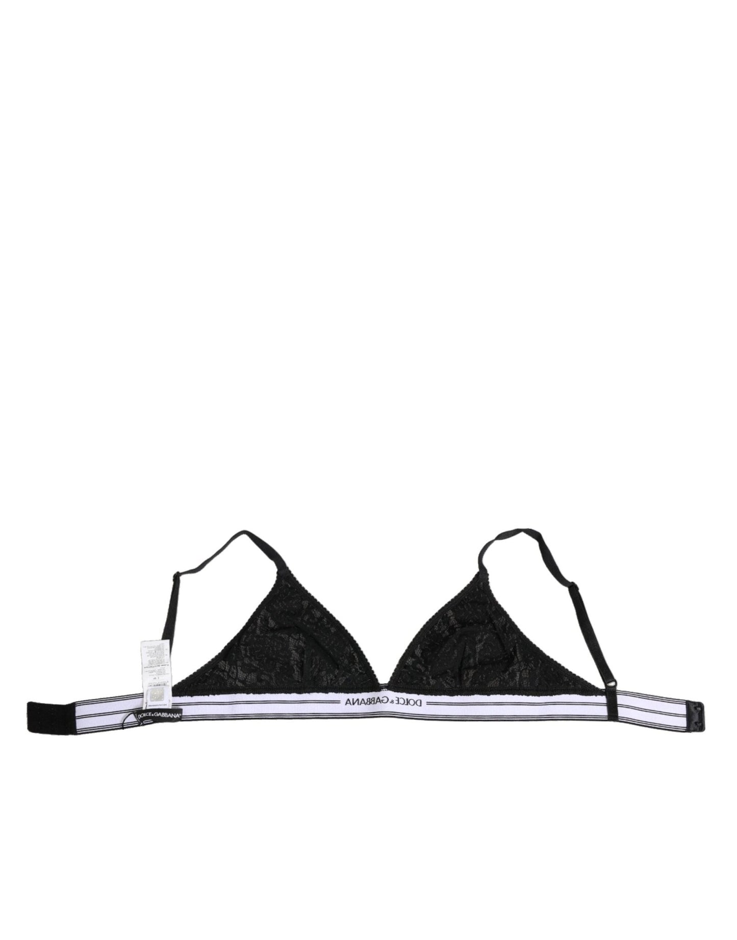 Dolce & Gabbana Black Lace Triangle Bralette Wireless Underwear – IT2 | S par Dolce & Gabbana | Disponible sur Sandy Store ByNet