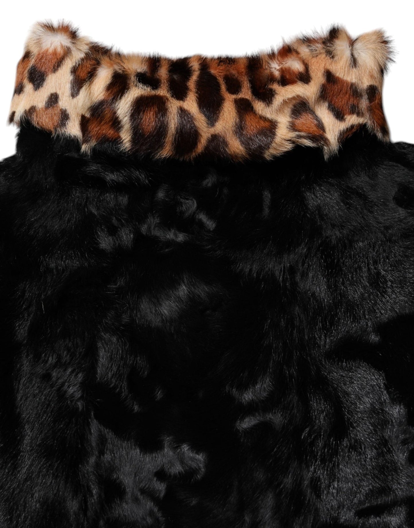Dolce & Gabbana Black Lamb Fur Short Women Coat Jacket - Sandy Store ByNet