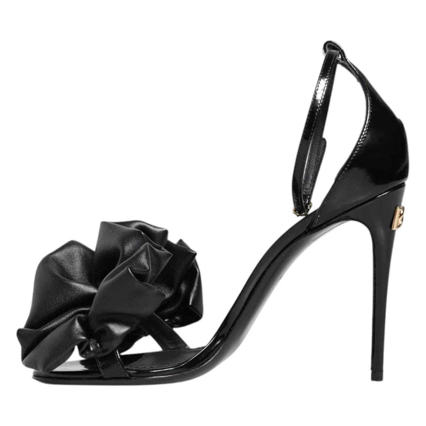 Dolce & Gabbana Black Leather Ankle Strap Heel Sandals Shoes – EU38/US7.5 par Dolce & Gabbana | Disponible sur Sandy Store ByNet