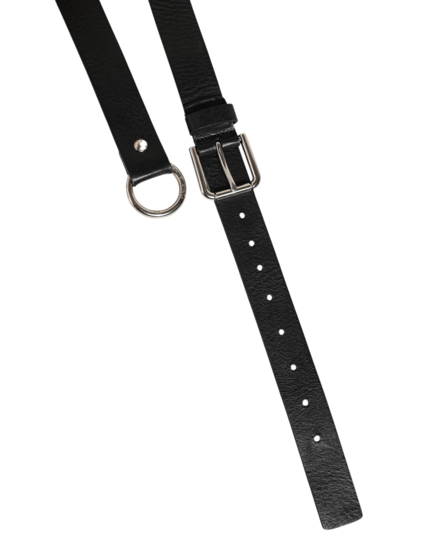 Dolce & Gabbana Black Leather Classic Metal Logo Buckle Belt – 90 cm / 36 Inches par Dolce & Gabbana | Disponible sur Sandy Store ByNet