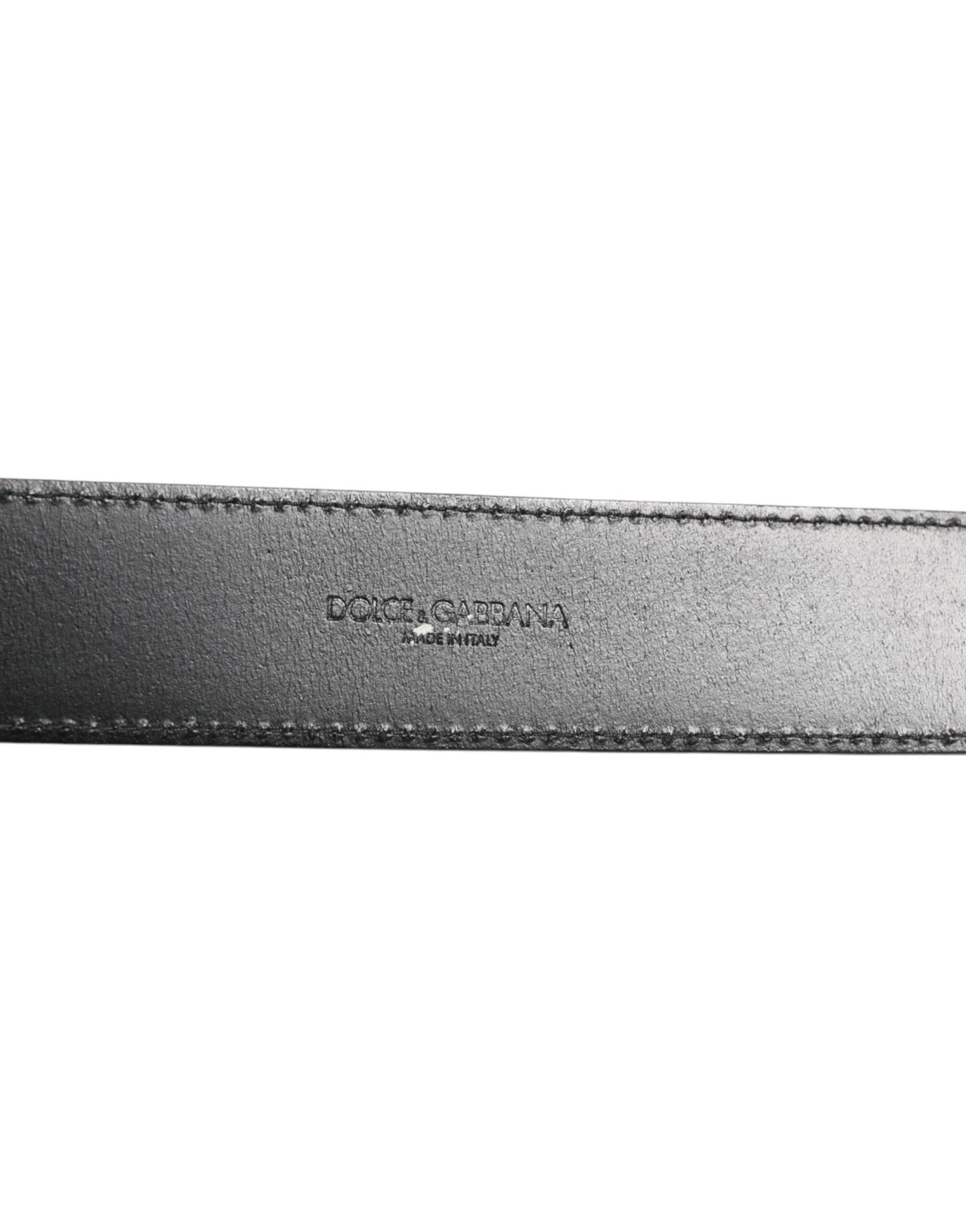 Dolce & Gabbana Black Leather Classic Metal Logo Buckle Belt – 90 cm / 36 Inches par Dolce & Gabbana | Disponible sur Sandy Store ByNet