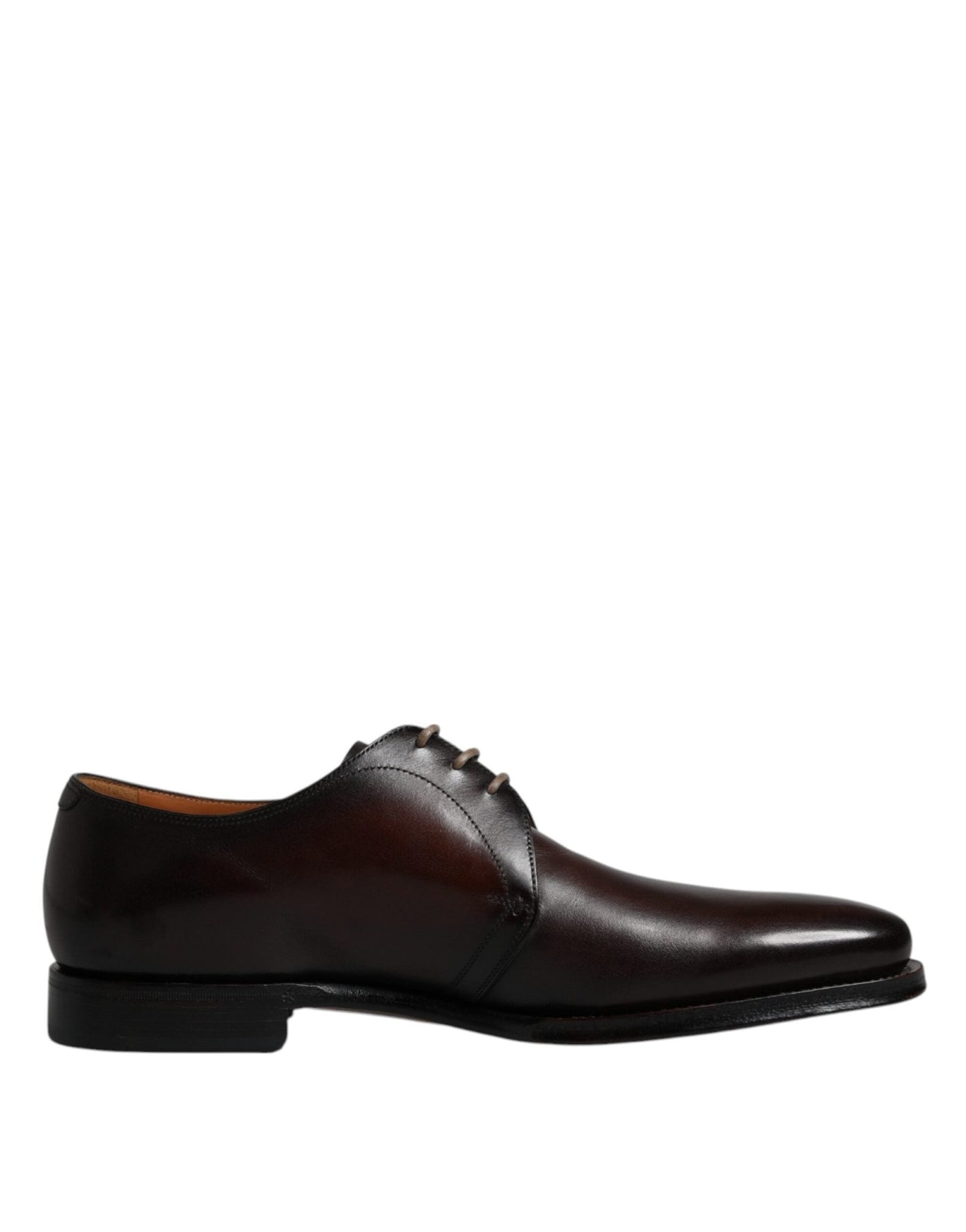 Dolce & Gabbana Black Leather Lace Up Men Derby Formal Shoes - Sandy Store ByNet