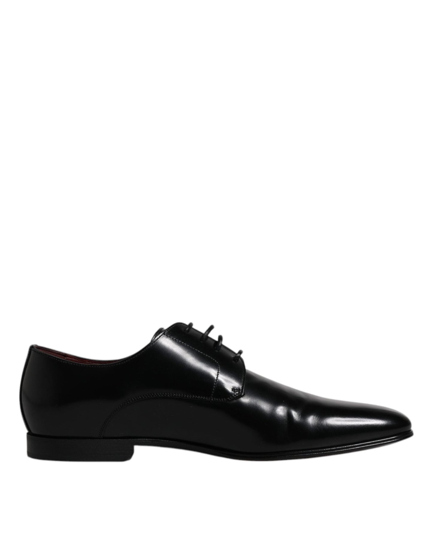 Dolce & Gabbana Black Leather Lace Up Men Derby Formal Shoes - Sandy Store ByNet