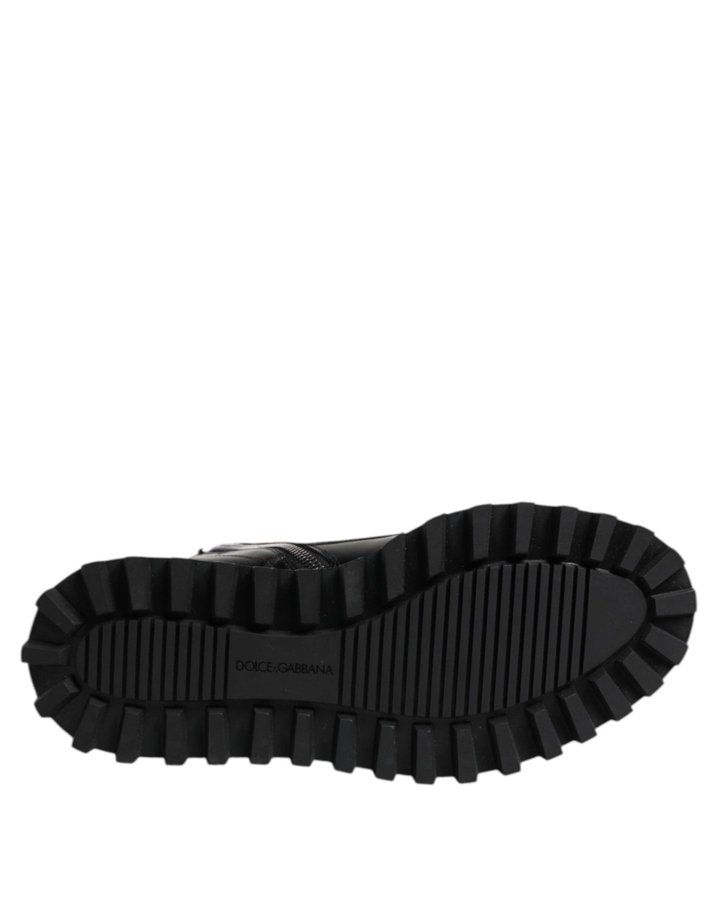 Dolce & Gabbana Black Leather Lace Up Mid Calf Boots Shoes – EU42/US9 par Dolce & Gabbana | Disponible sur Sandy Store ByNet