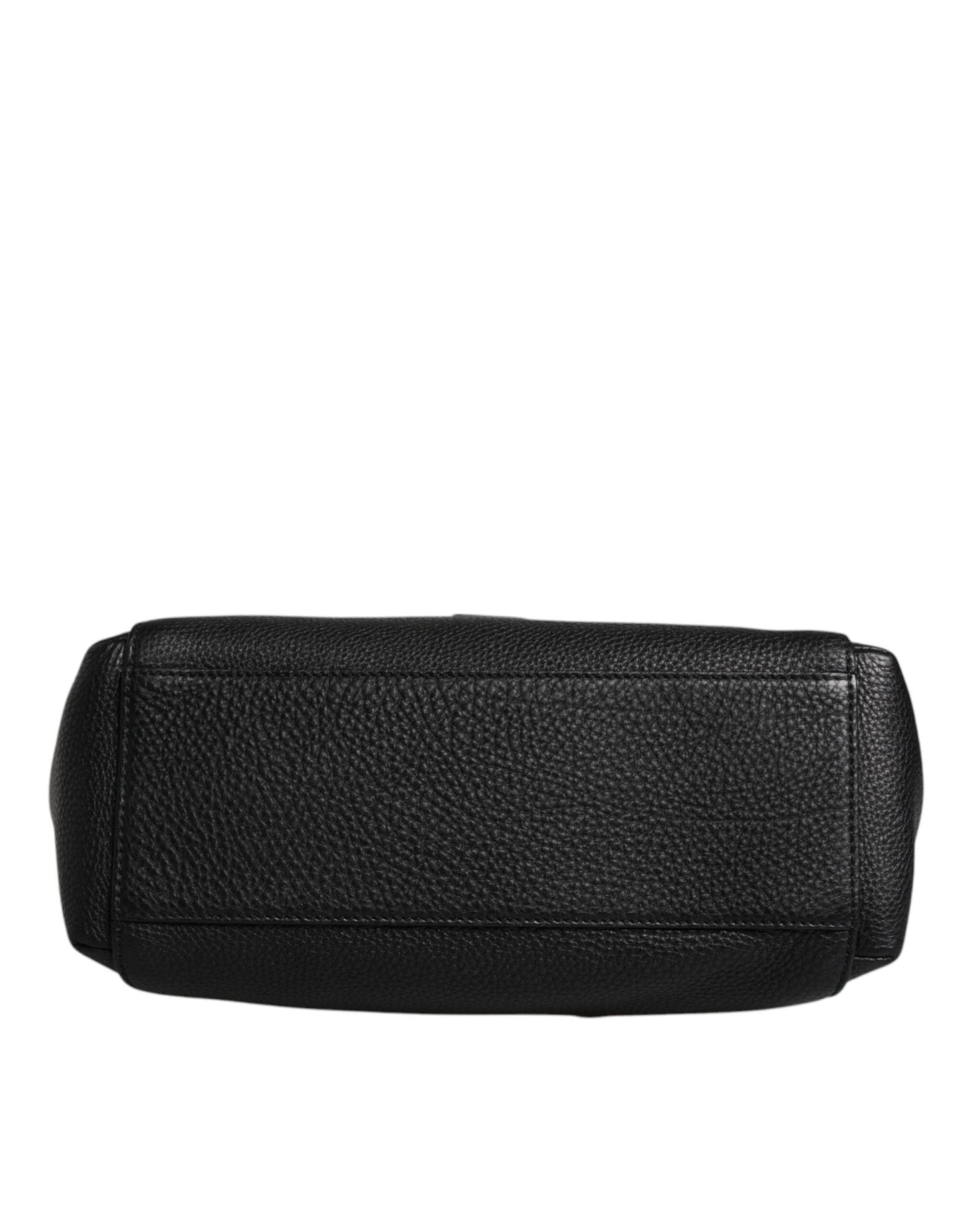 Dolce & Gabbana Black Leather Logo Plaque Shoulder Crossbody Bag - Sandy Store ByNet