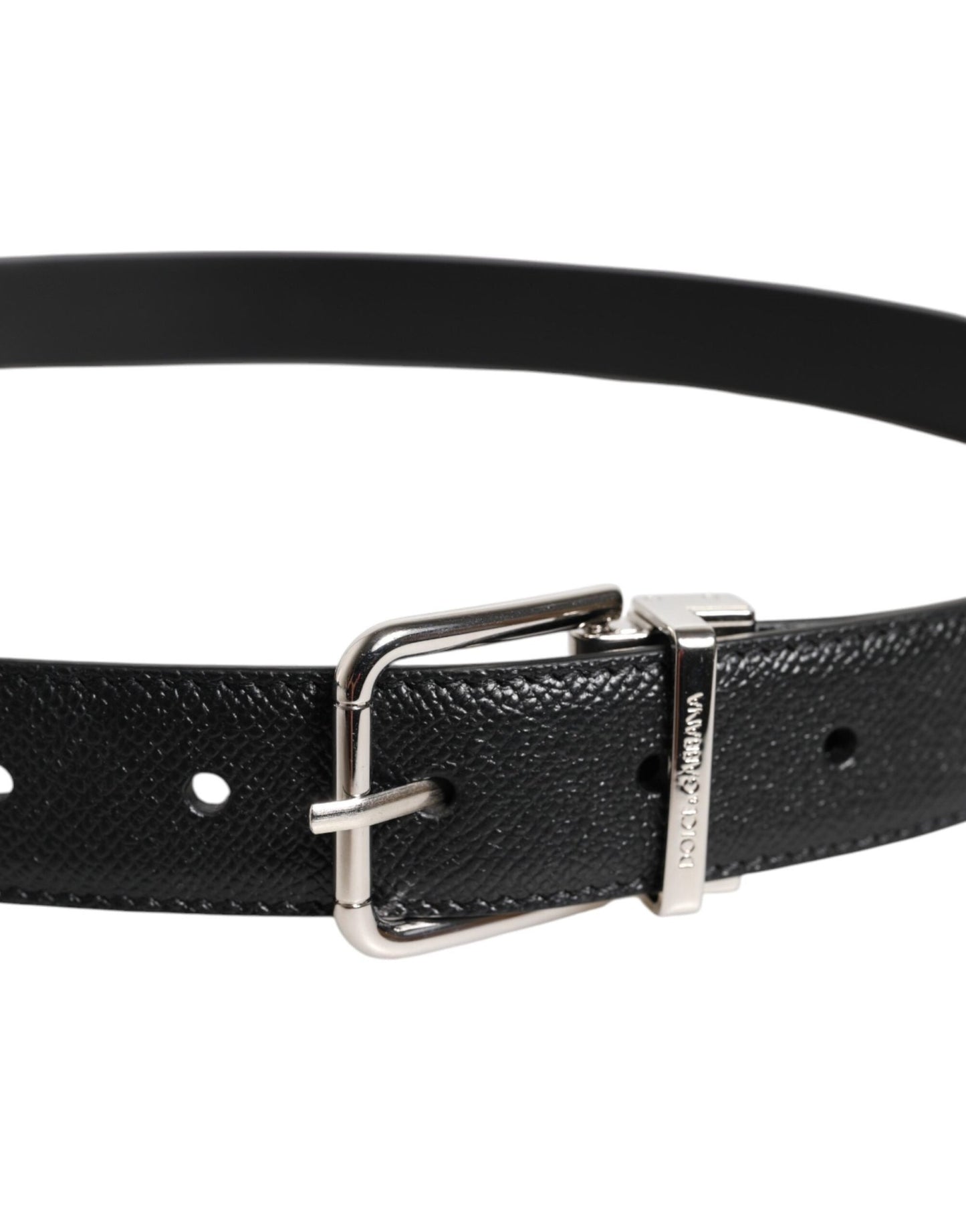 Dolce & Gabbana Black Leather Metal Buckle Classic Belt - Sandy Store ByNet