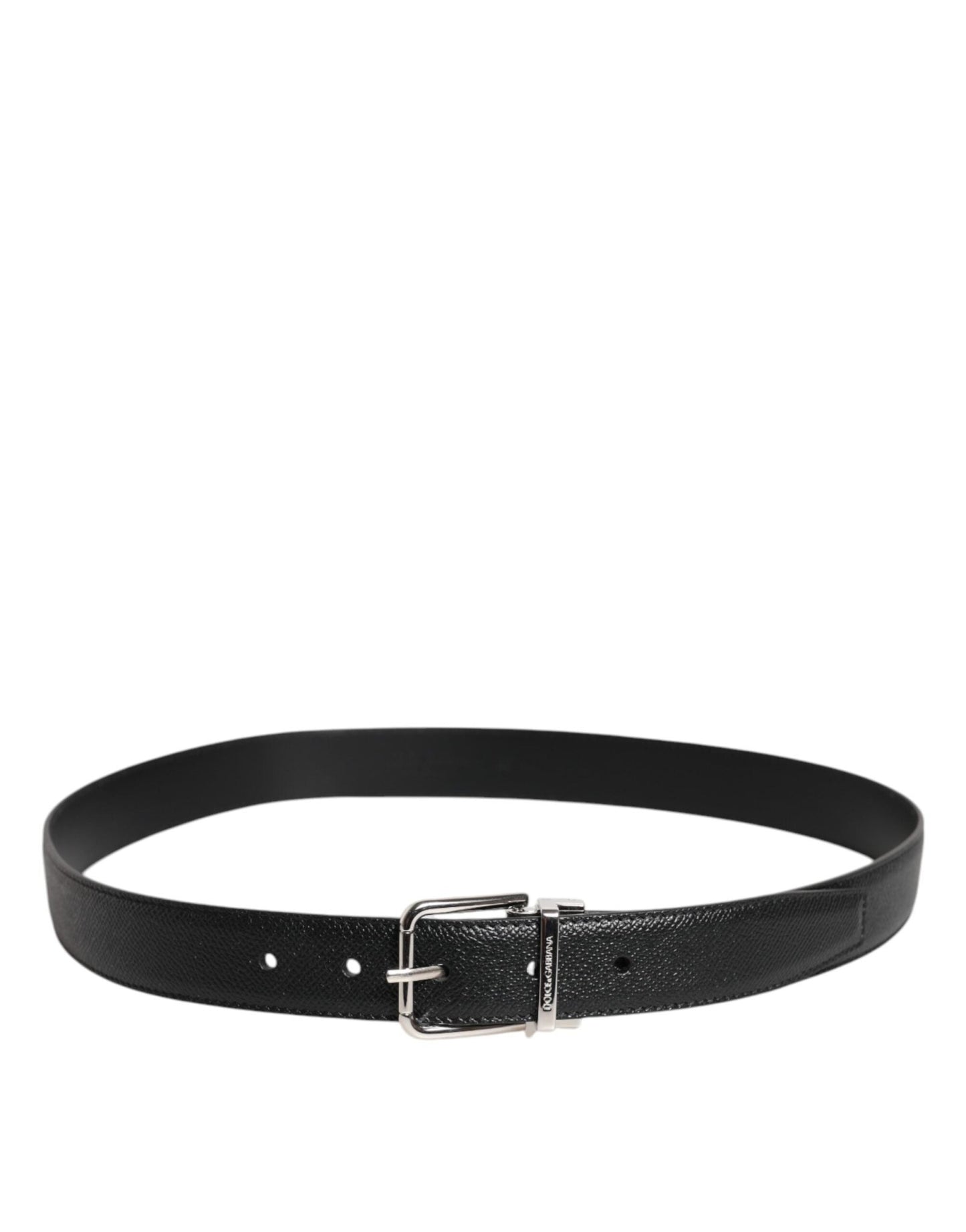 Dolce & Gabbana Black Leather Metal Buckle Classic Belt - Sandy Store ByNet