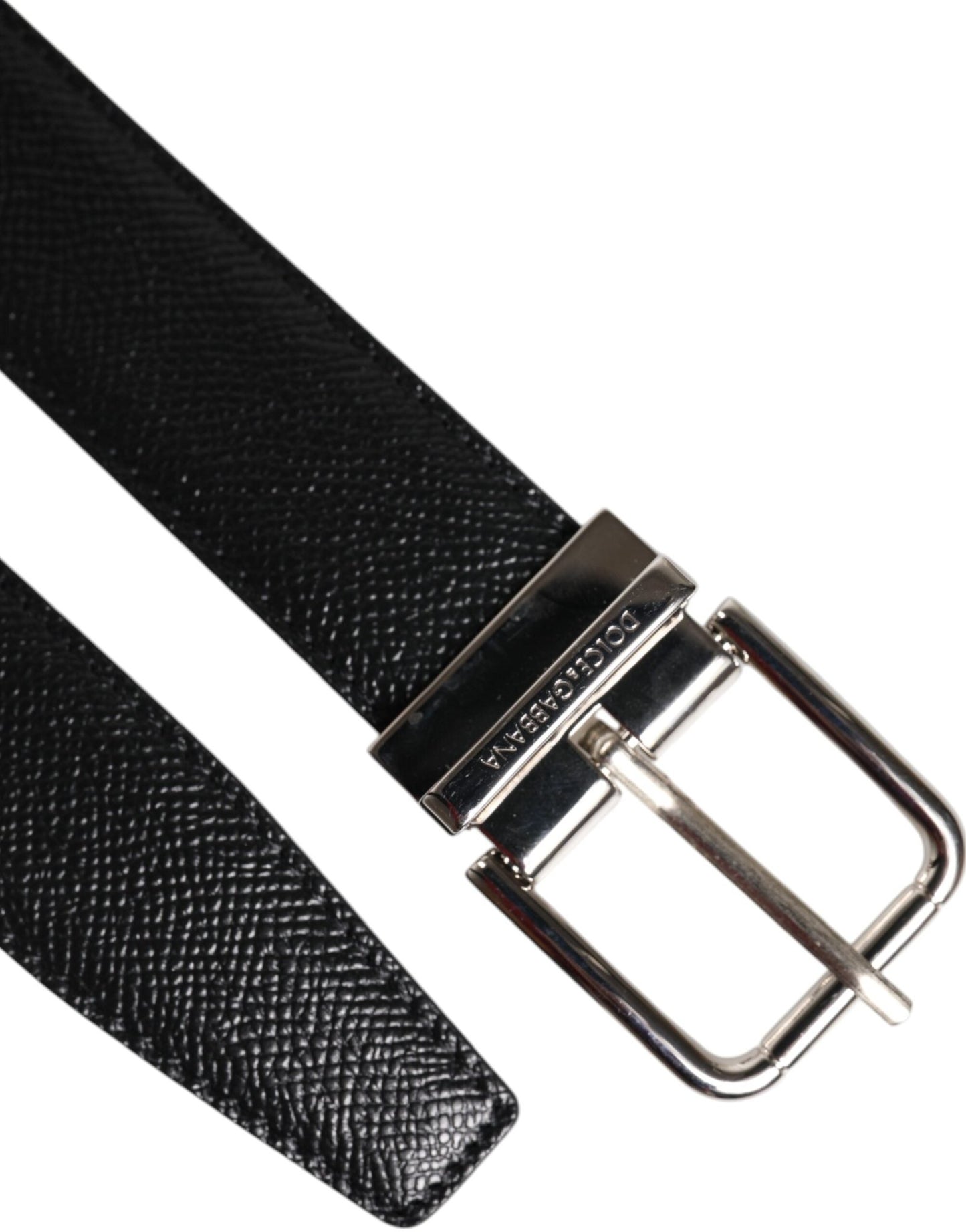 Dolce & Gabbana Black Leather Metal Buckle Classic Belt - Sandy Store ByNet