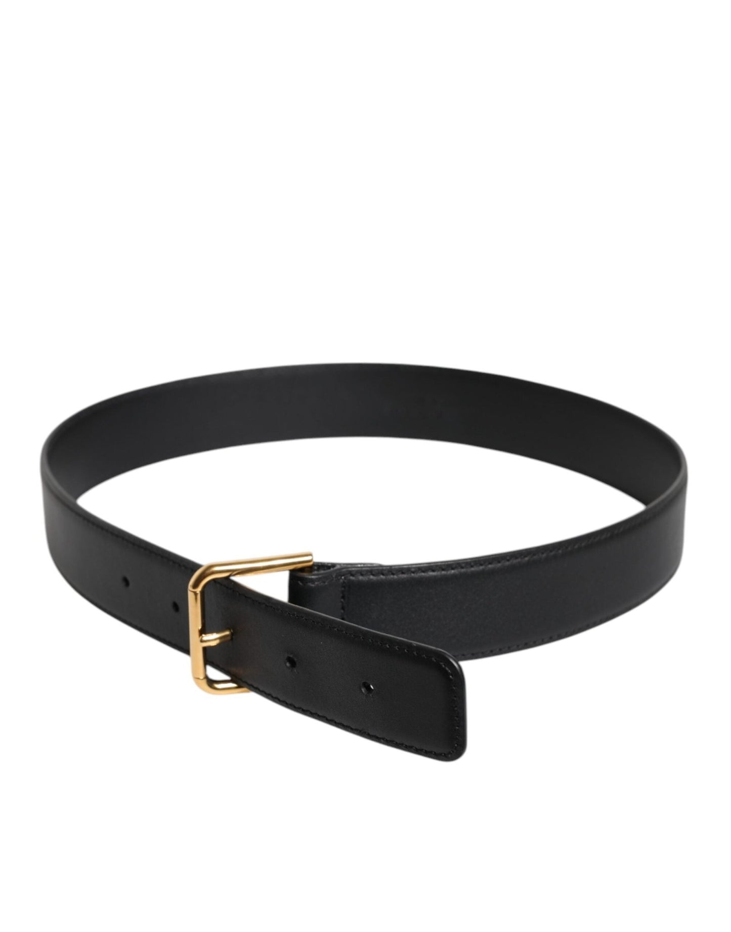 Dolce & Gabbana Black Leather Metal Buckle Classic Belt - Sandy Store ByNet