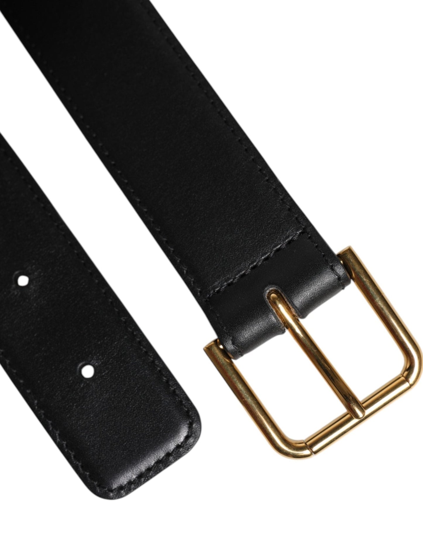 Dolce & Gabbana Black Leather Metal Buckle Classic Belt - Sandy Store ByNet