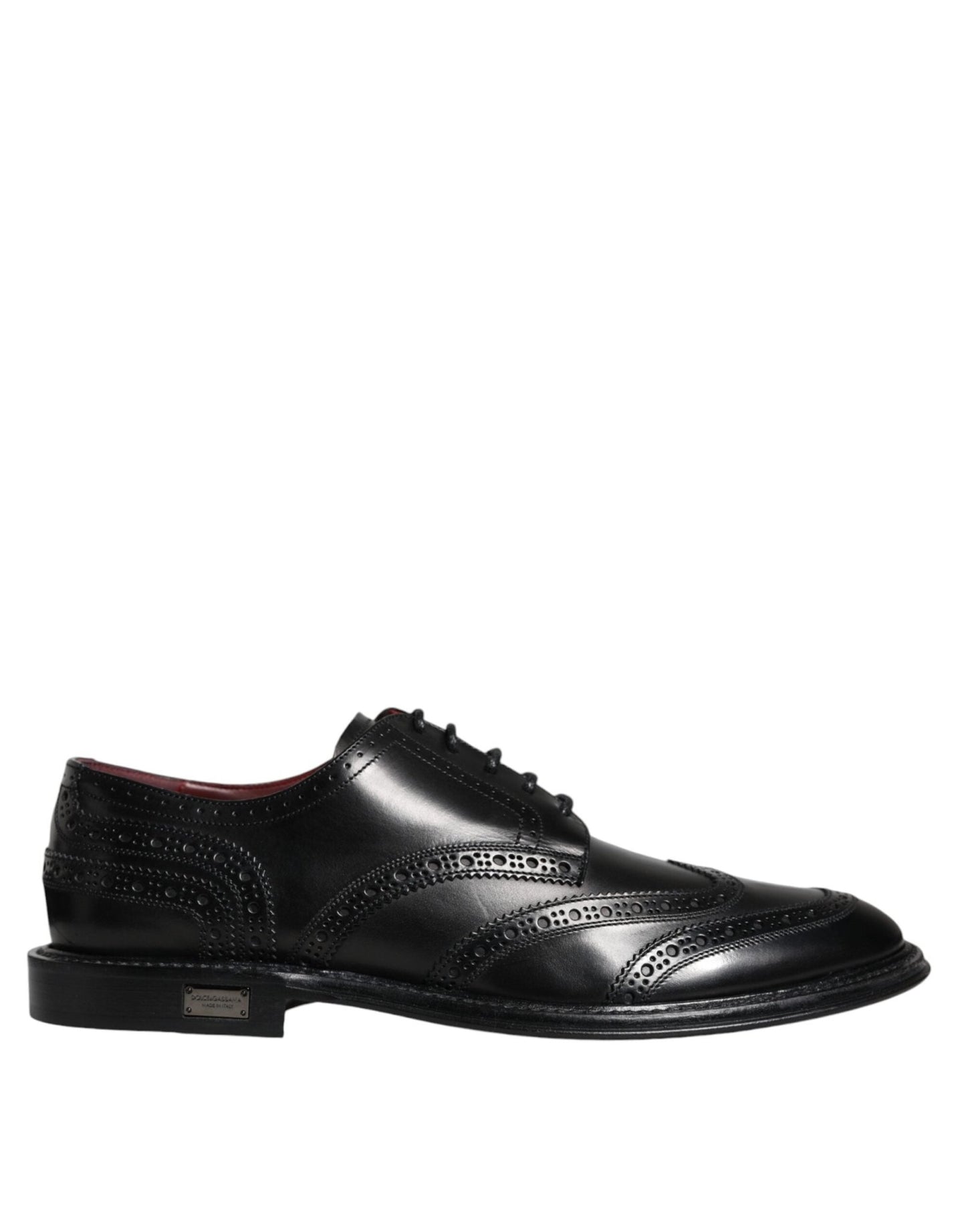 Dolce & Gabbana Black Leather Oxford Wingtip Formal Shoes - Sandy Store ByNet