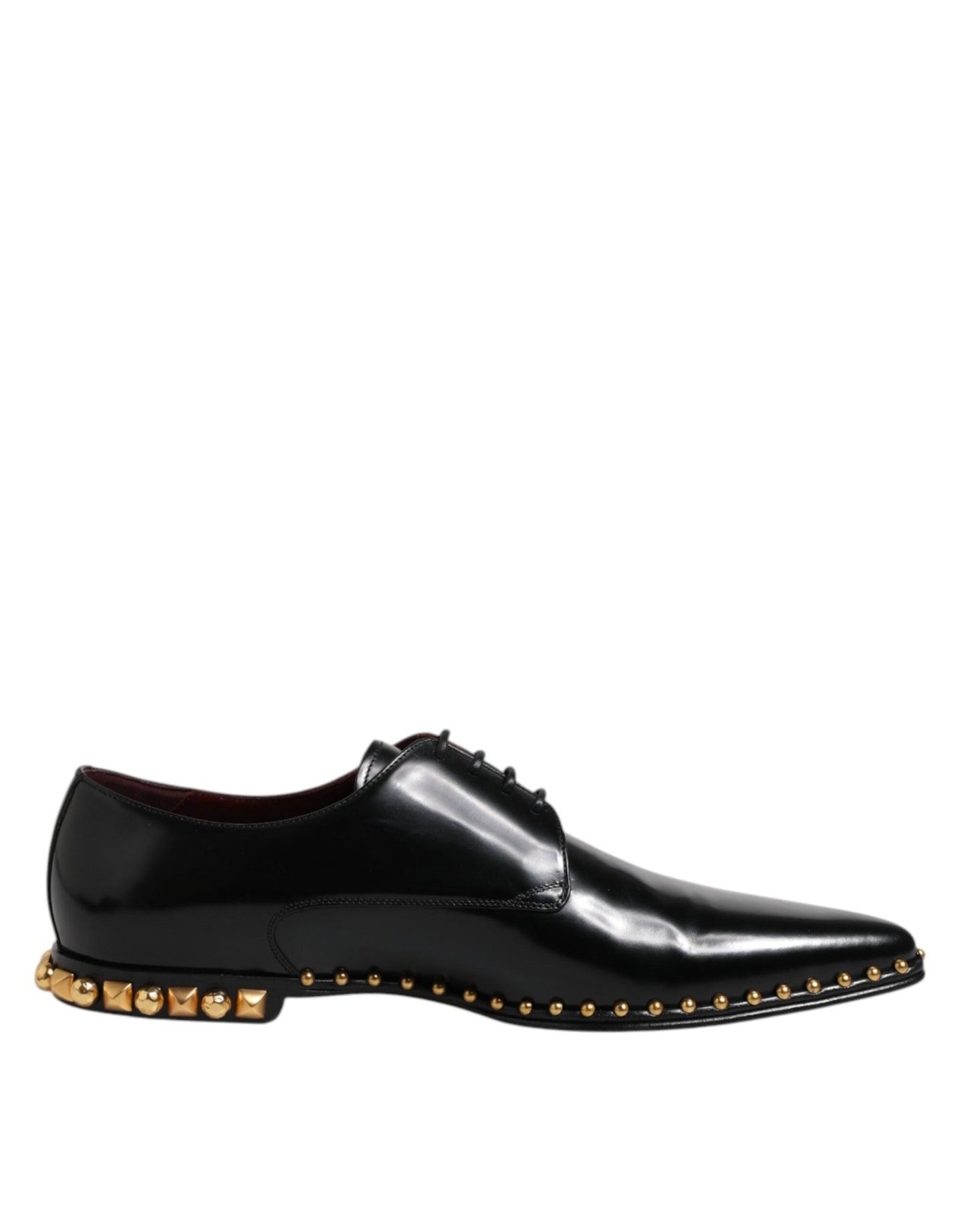Dolce & Gabbana Black Leather Studded Derby Men Dress Shoes – EU44/US11 par Dolce & Gabbana | Disponible sur Sandy Store ByNet