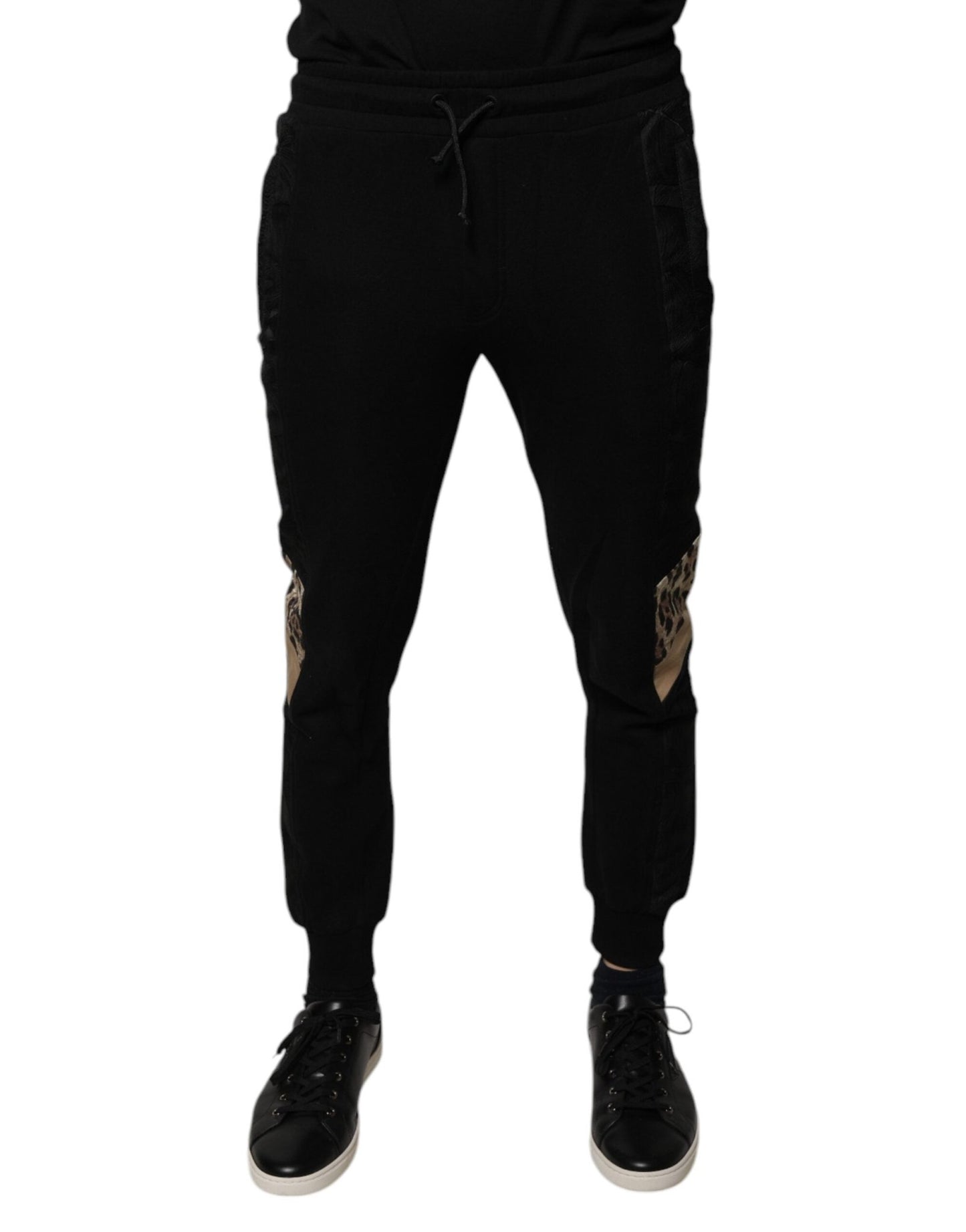 Dolce & Gabbana Black Leopard Slim Fit Jogger Pants – IT44 | XS par Dolce & Gabbana | Disponible sur Sandy Store ByNet