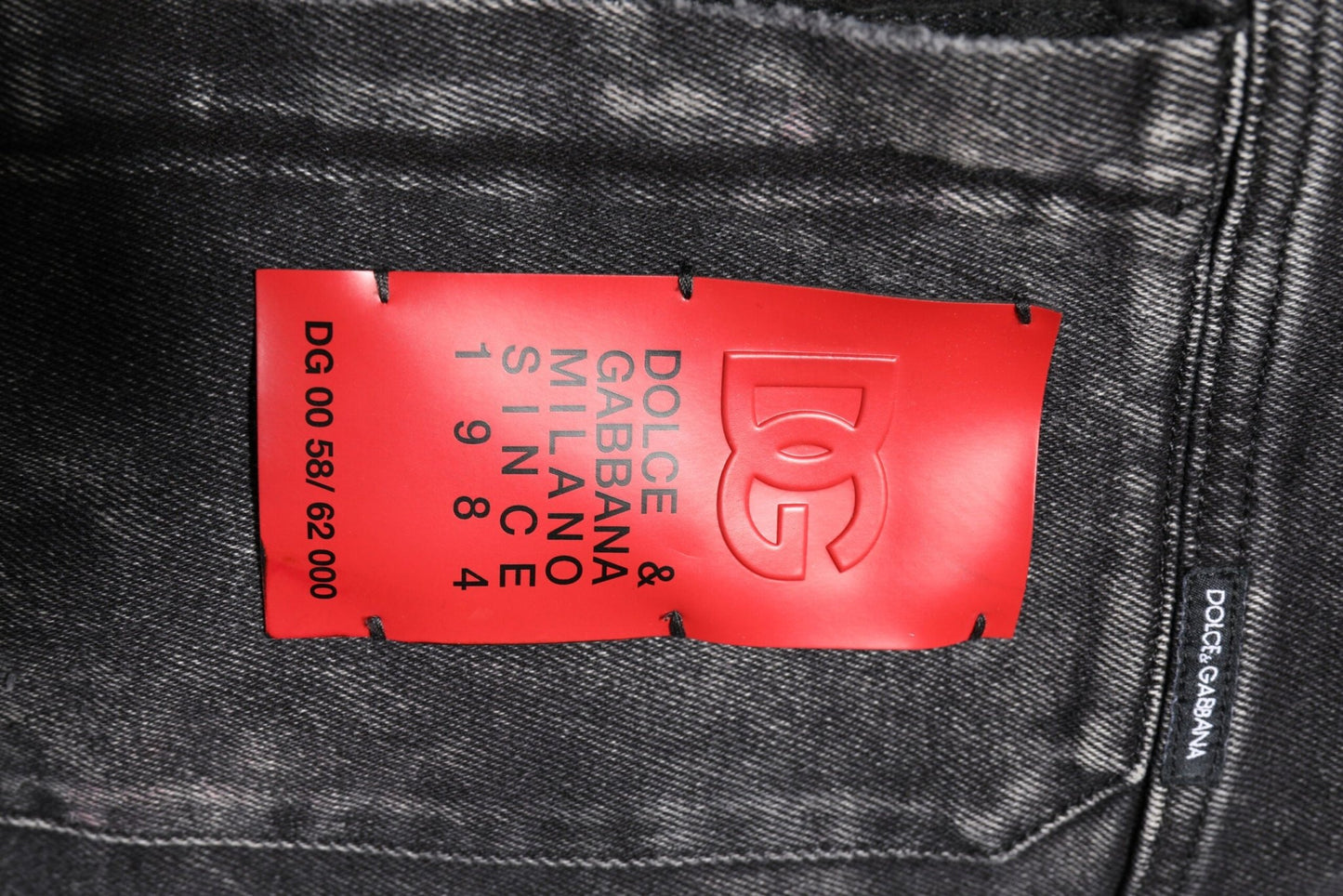 Dolce & Gabbana Black Logo Cotton Stretch Denim Jacket - Sandy Store ByNet