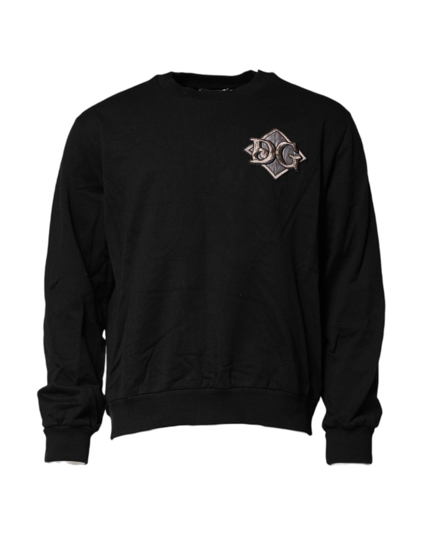 Dolce & Gabbana Black Logo Embroidery Sweatshirt Sweater – IT58 | 3XL par Dolce & Gabbana | Disponible sur Sandy Store ByNet