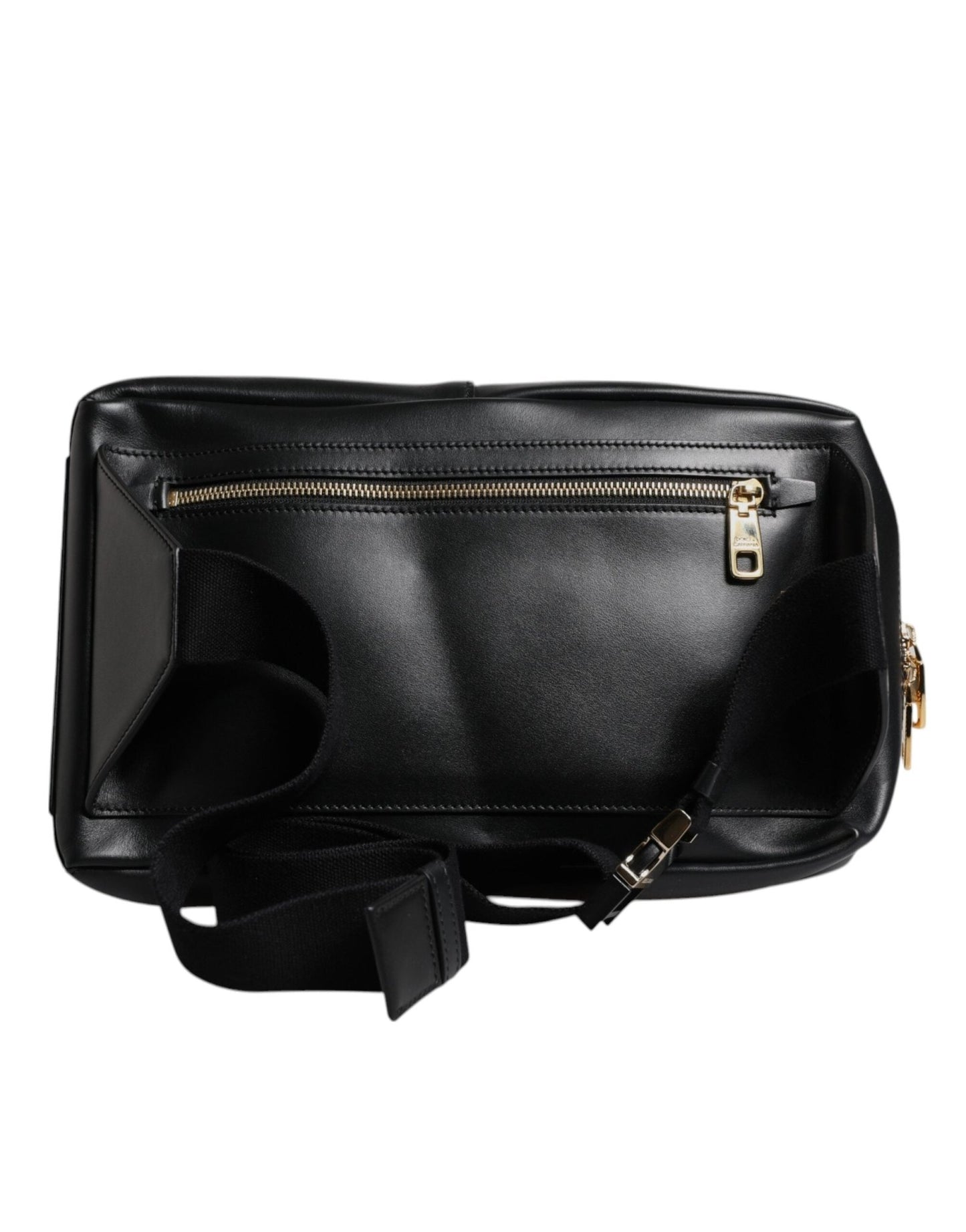 Dolce & Gabbana Black Logo Leather Belt Waist Shoulder Men Crossbody Bag - Sandy Store ByNet