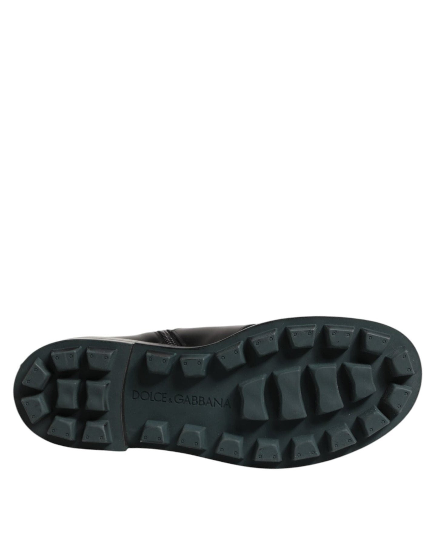 Dolce & Gabbana Black Logo Plaque Mid Calf Biker Boots Shoes – EU44/US11 par Dolce & Gabbana | Disponible sur Sandy Store ByNet