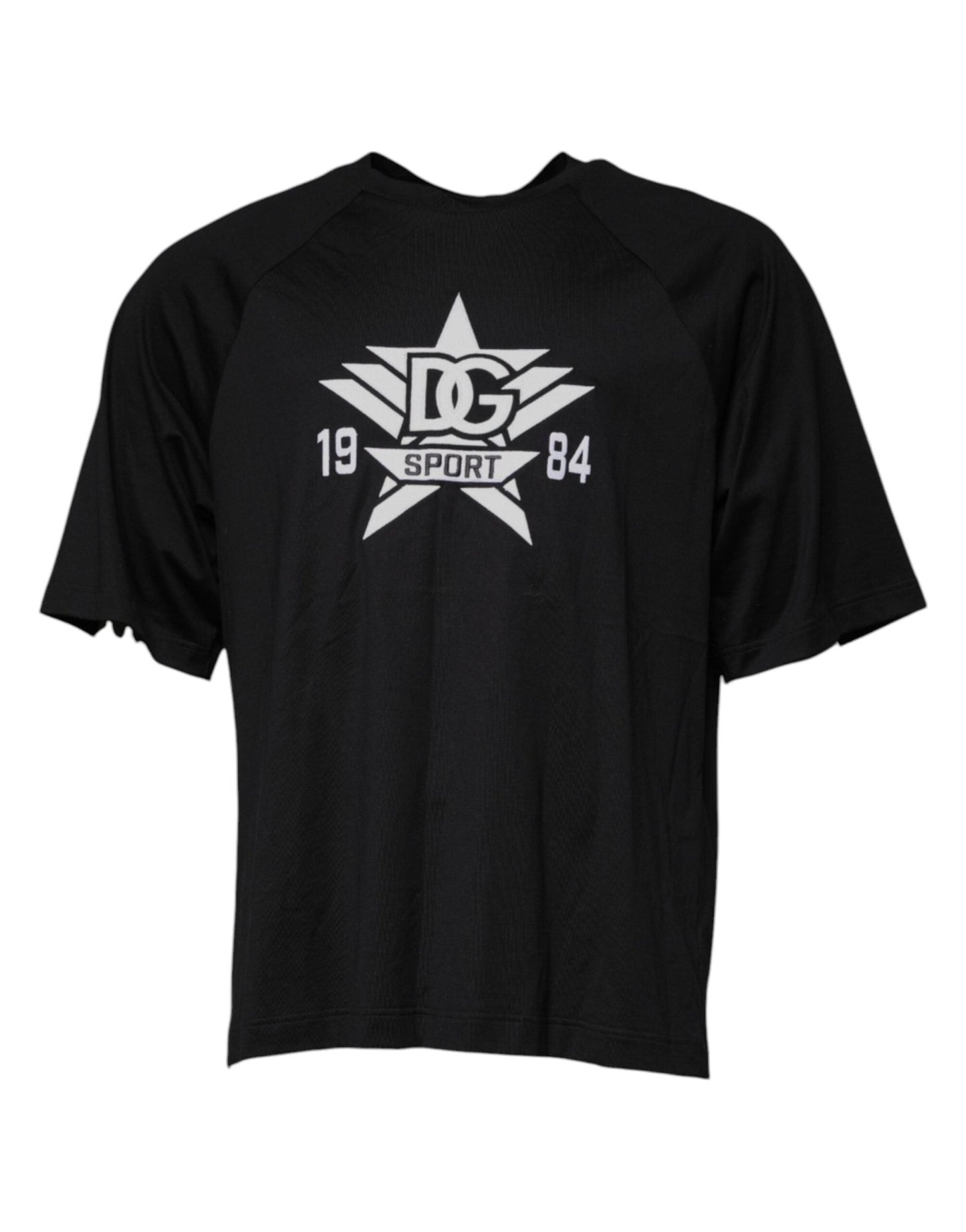 Dolce & Gabbana Black Logo Print Cotton Crew Neck T-shirt – IT52 | XL par Dolce & Gabbana | Disponible sur Sandy Store ByNet