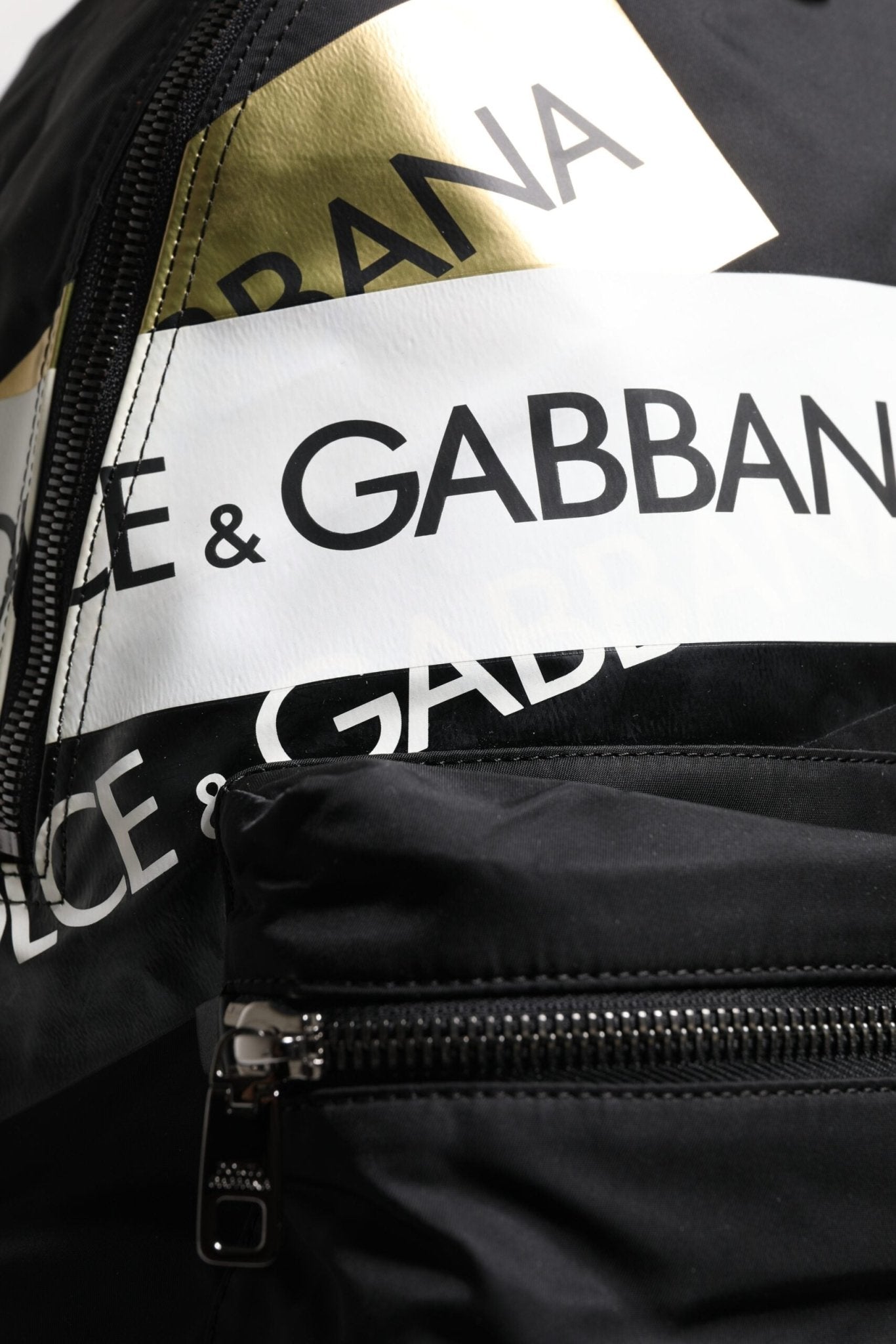 Dolce & Gabbana Black Logo Tape Polyamide School Travel Backpack Bag - Sandy Store ByNet