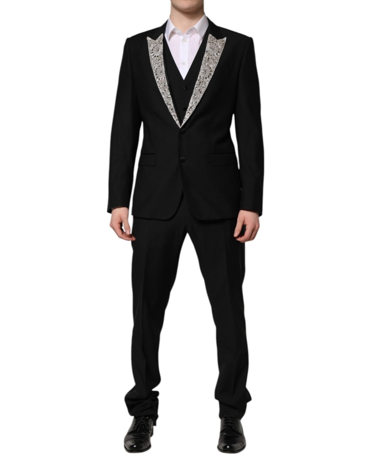 Dolce & Gabbana Black MARTINI Crystal Embellished 3 Pc Suit – IT50 | L par Dolce & Gabbana | Disponible sur Sandy Store ByNet