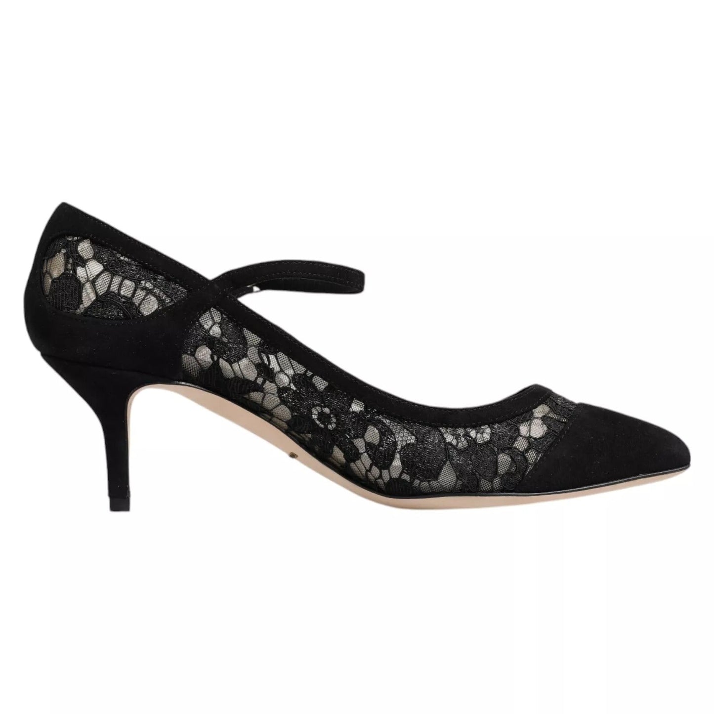 Dolce & Gabbana Black Mary Jane Taormina Lace Pumps Shoes – EU37.5/US7 par Dolce & Gabbana | Disponible sur Sandy Store ByNet