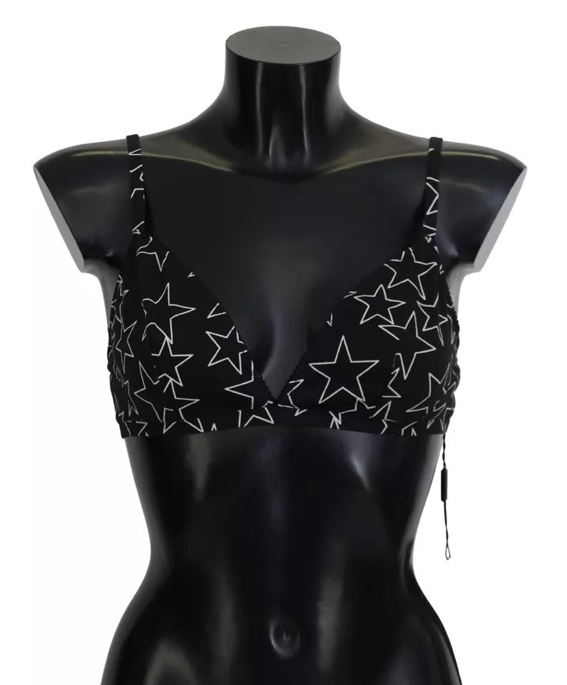 Dolce & Gabbana Black Millennials Star Non Wire Cotton Bra Underwear – IT4 | L par Dolce & Gabbana | Disponible sur Sandy Store ByNet