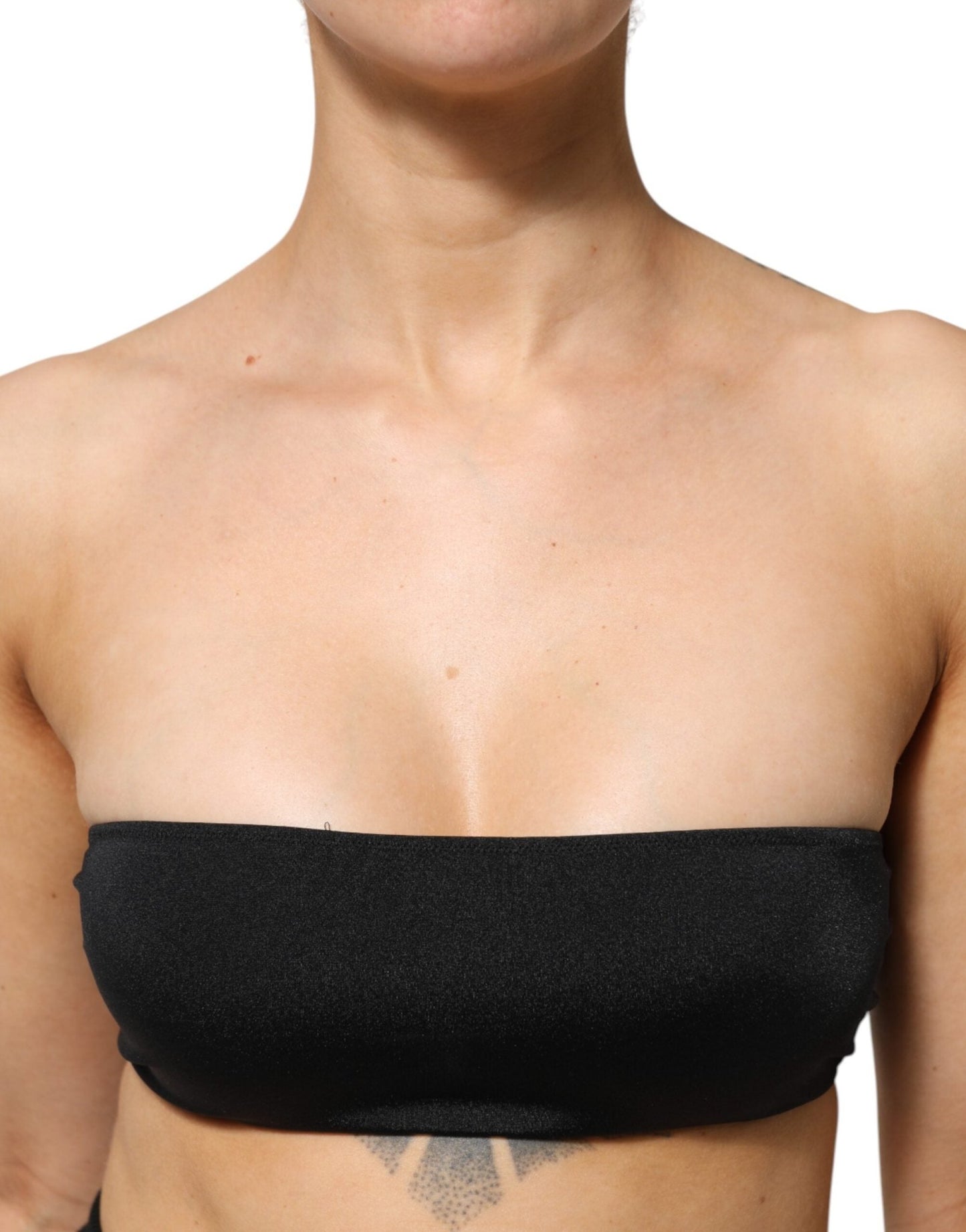 Dolce & Gabbana Black Nylon Blend Bandeau Strapless Tube Top – IT40|S par Dolce & Gabbana | Disponible sur Sandy Store ByNet