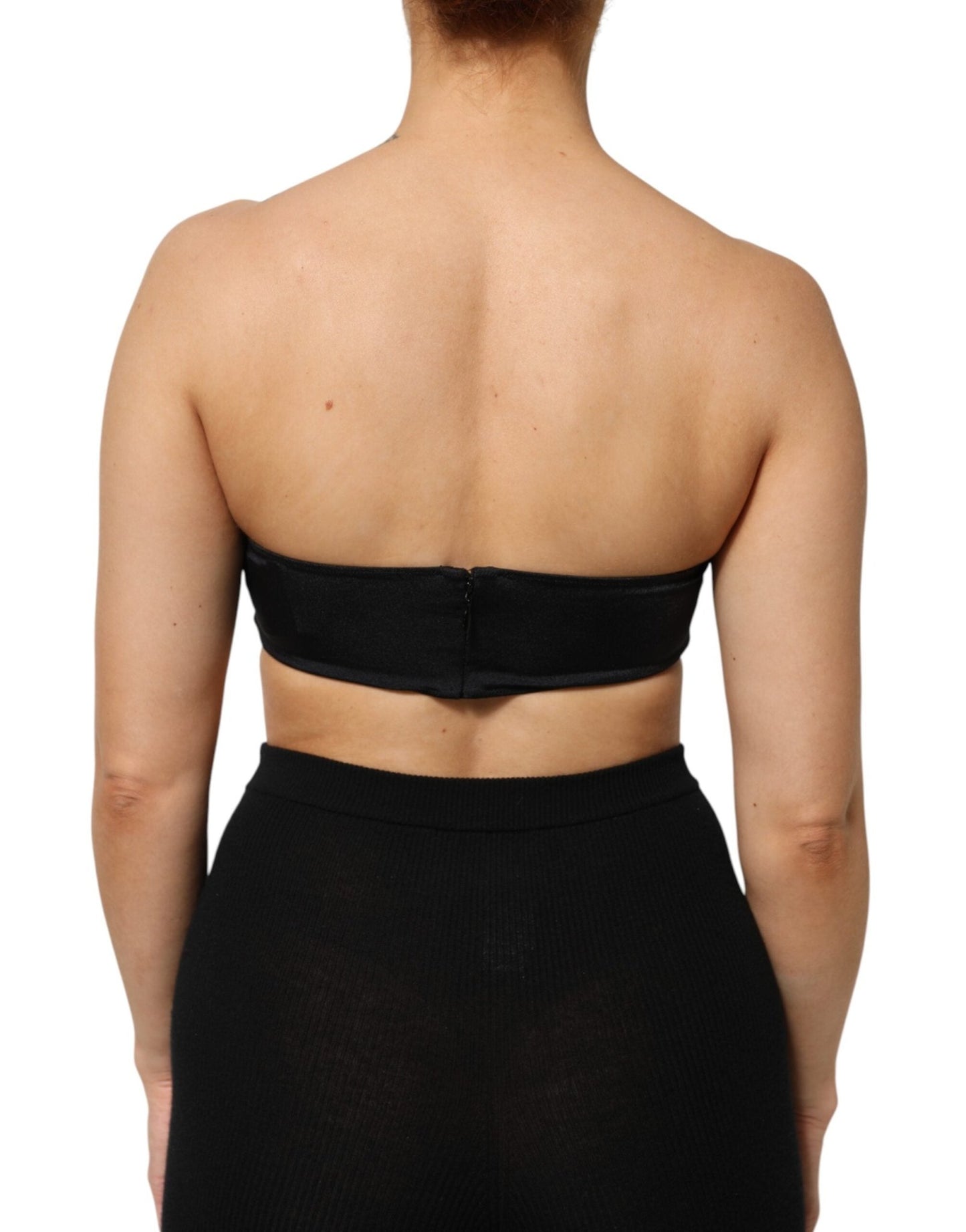 Dolce & Gabbana Black Nylon Blend Bandeau Strapless Tube Top – IT40|S par Dolce & Gabbana | Disponible sur Sandy Store ByNet