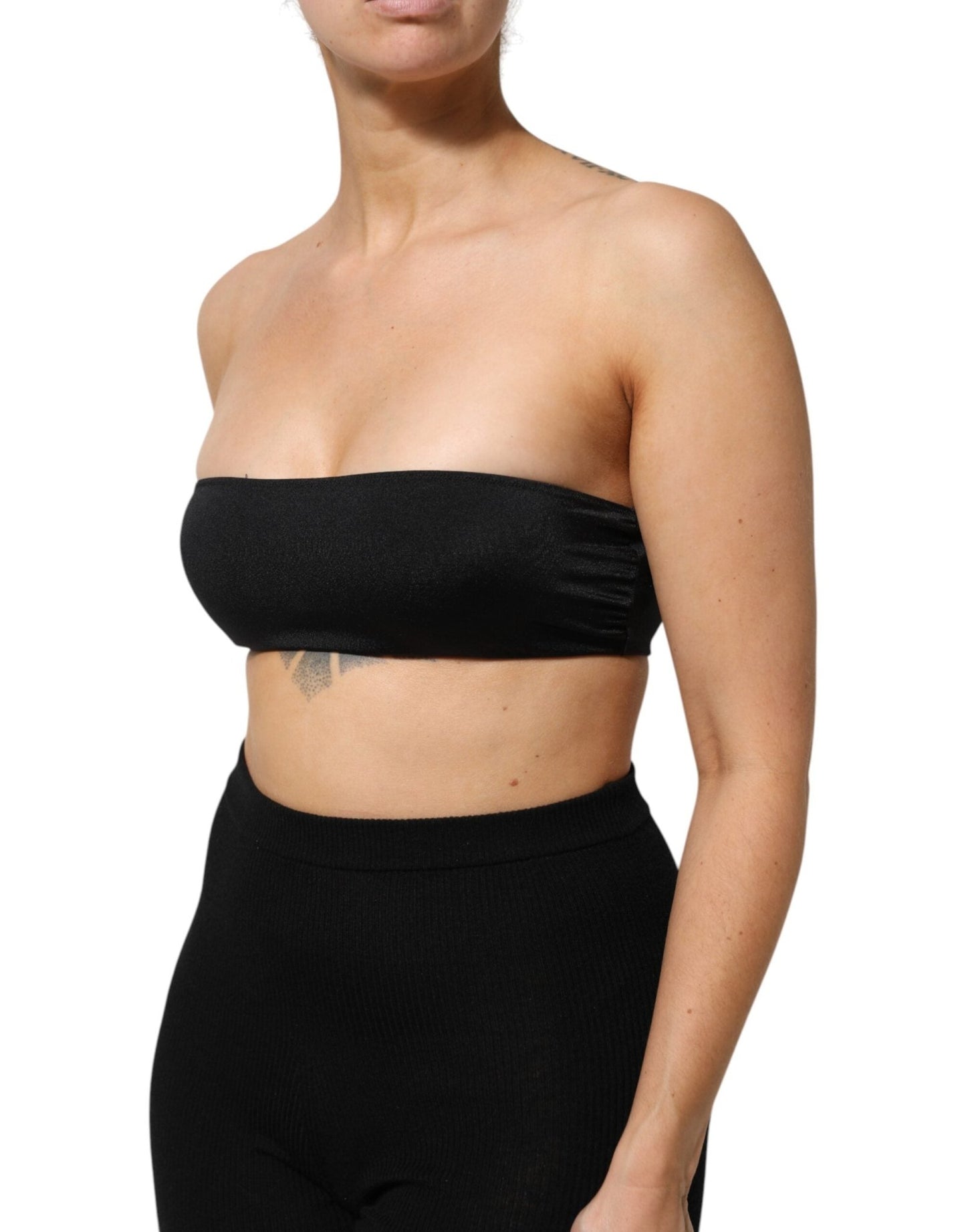 Dolce & Gabbana Black Nylon Blend Bandeau Strapless Tube Top – IT40|S par Dolce & Gabbana | Disponible sur Sandy Store ByNet