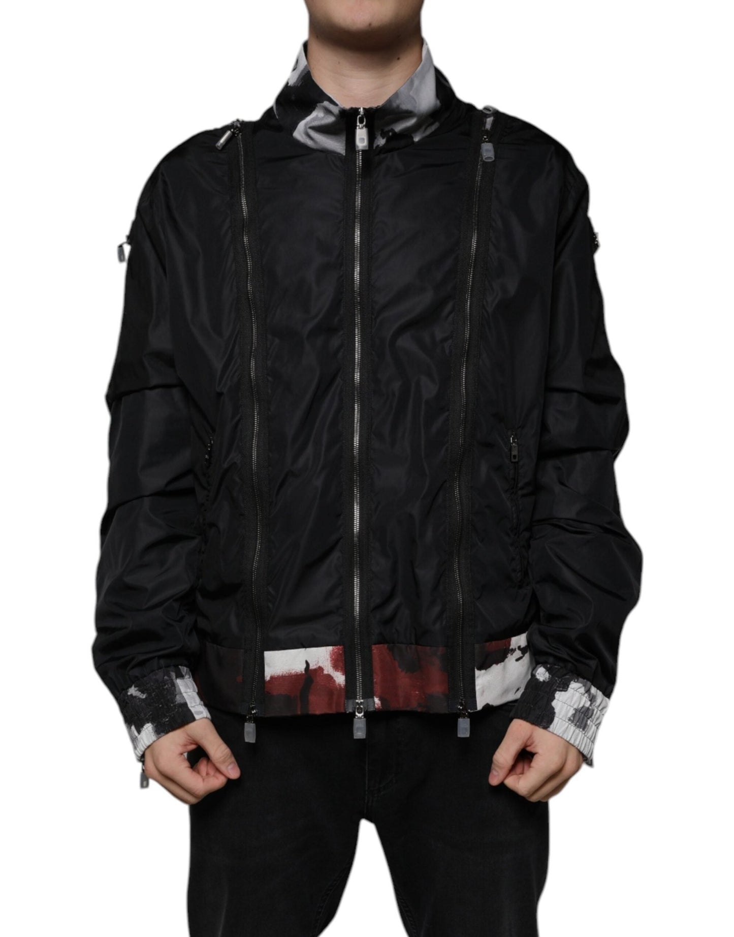 Dolce & Gabbana Black Nylon Full Zip Men Bomber Jacket – IT54 | XL par Dolce & Gabbana | Disponible sur Sandy Store ByNet