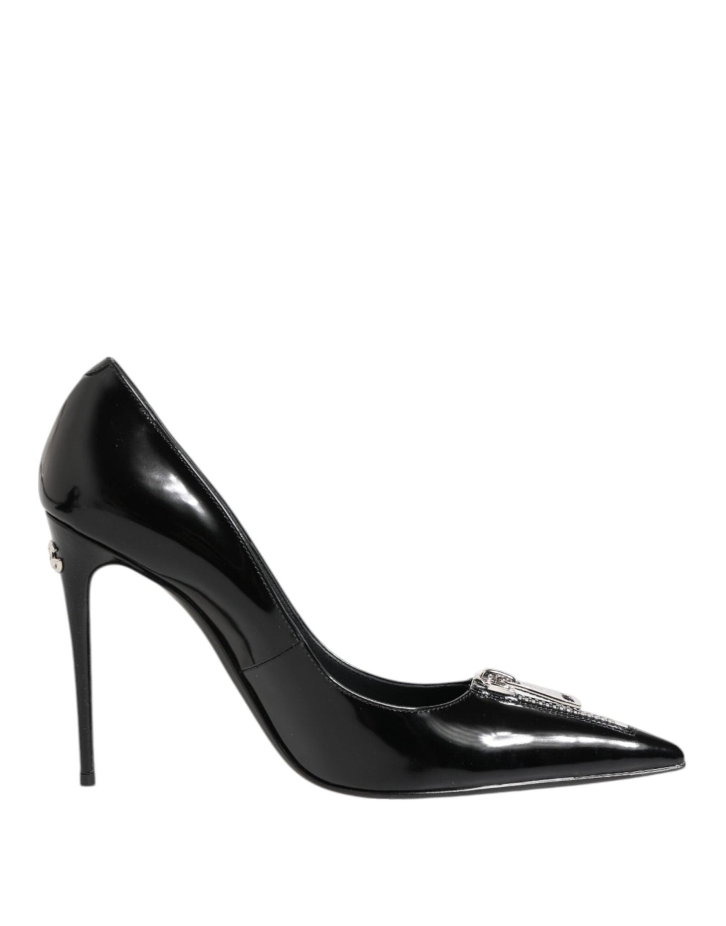 Dolce & Gabbana Black Patent Leather Zipper Heels Pumps Shoes – EU39/US8.5 par Dolce & Gabbana | Disponible sur Sandy Store ByNet
