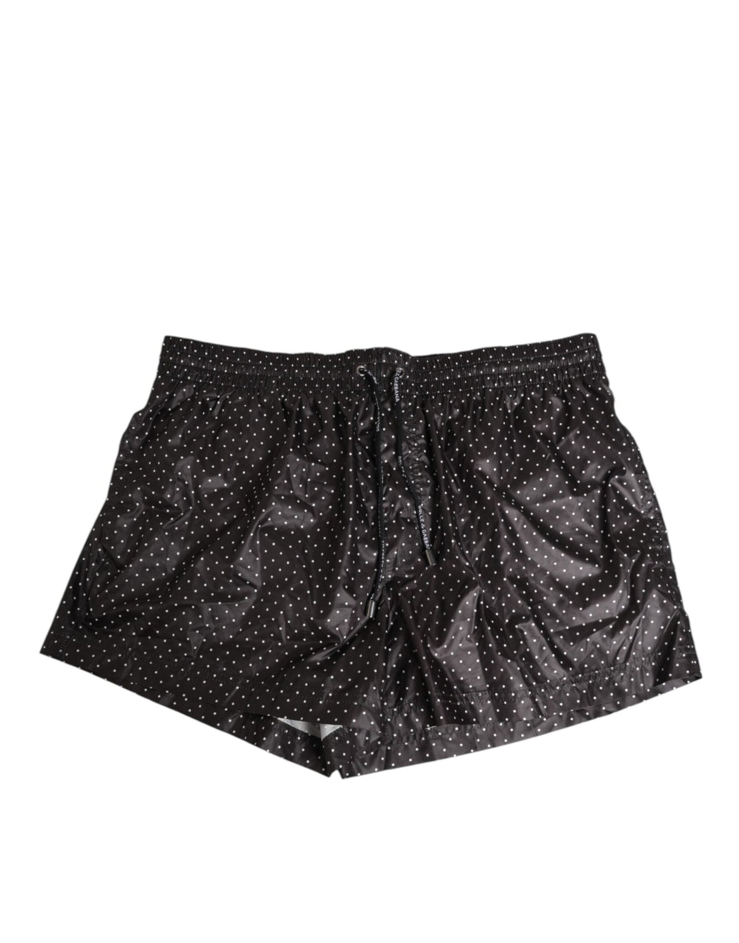 Dolce & Gabbana Black Polka Dot Polyester Men Shorts Swimwear – IT5 | M par Dolce & Gabbana | Disponible sur Sandy Store ByNet