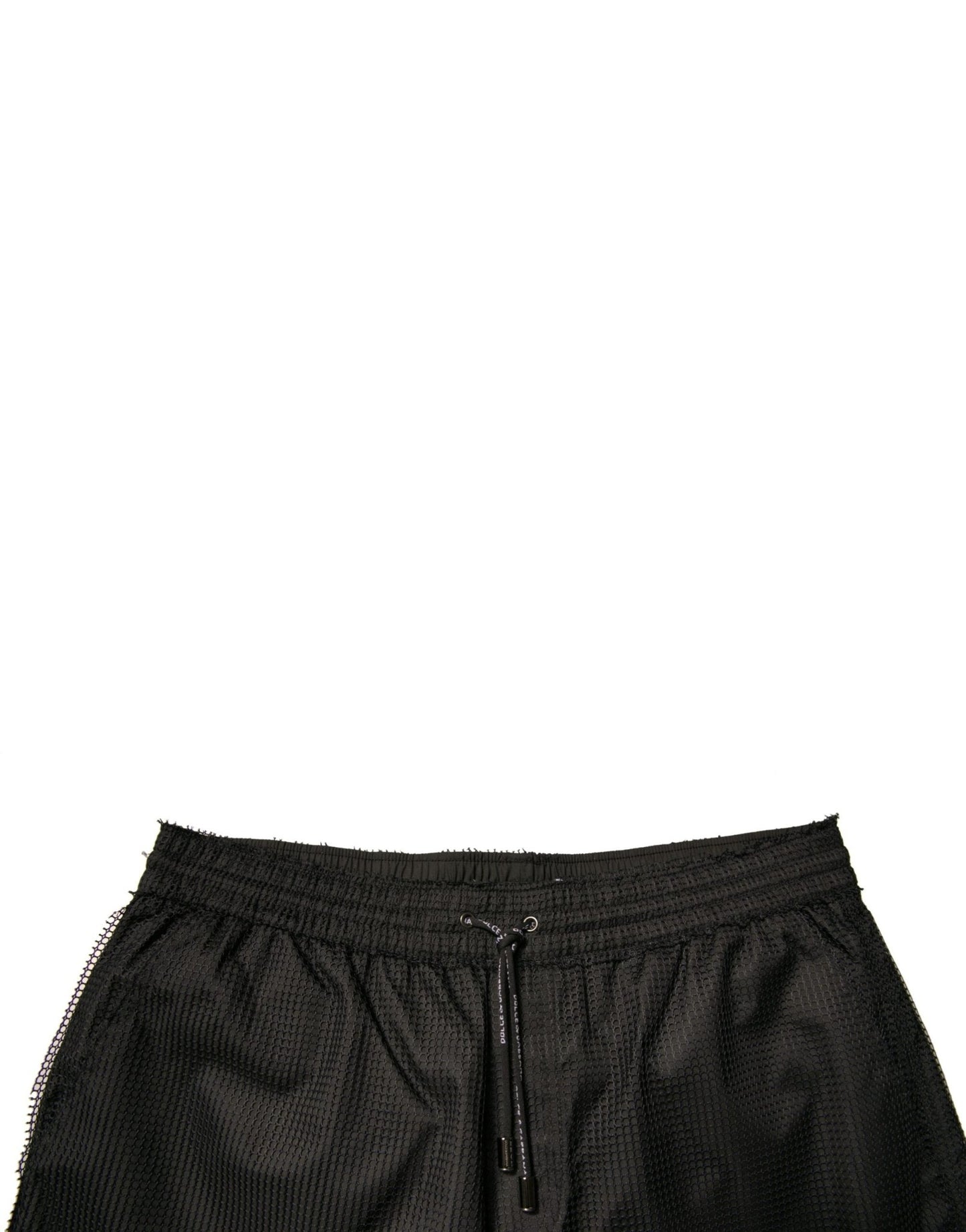 Dolce & Gabbana Black Polyester Jersey Mid Waist Shorts - Sandy Store ByNet