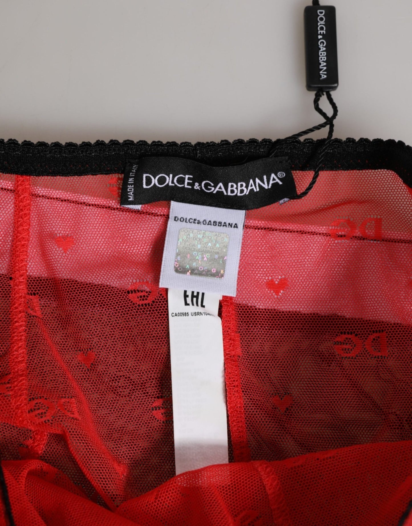 Dolce & Gabbana Black Red Nylon High Waist Girdle Underwear – IT2 | S par Dolce & Gabbana | Disponible sur Sandy Store ByNet