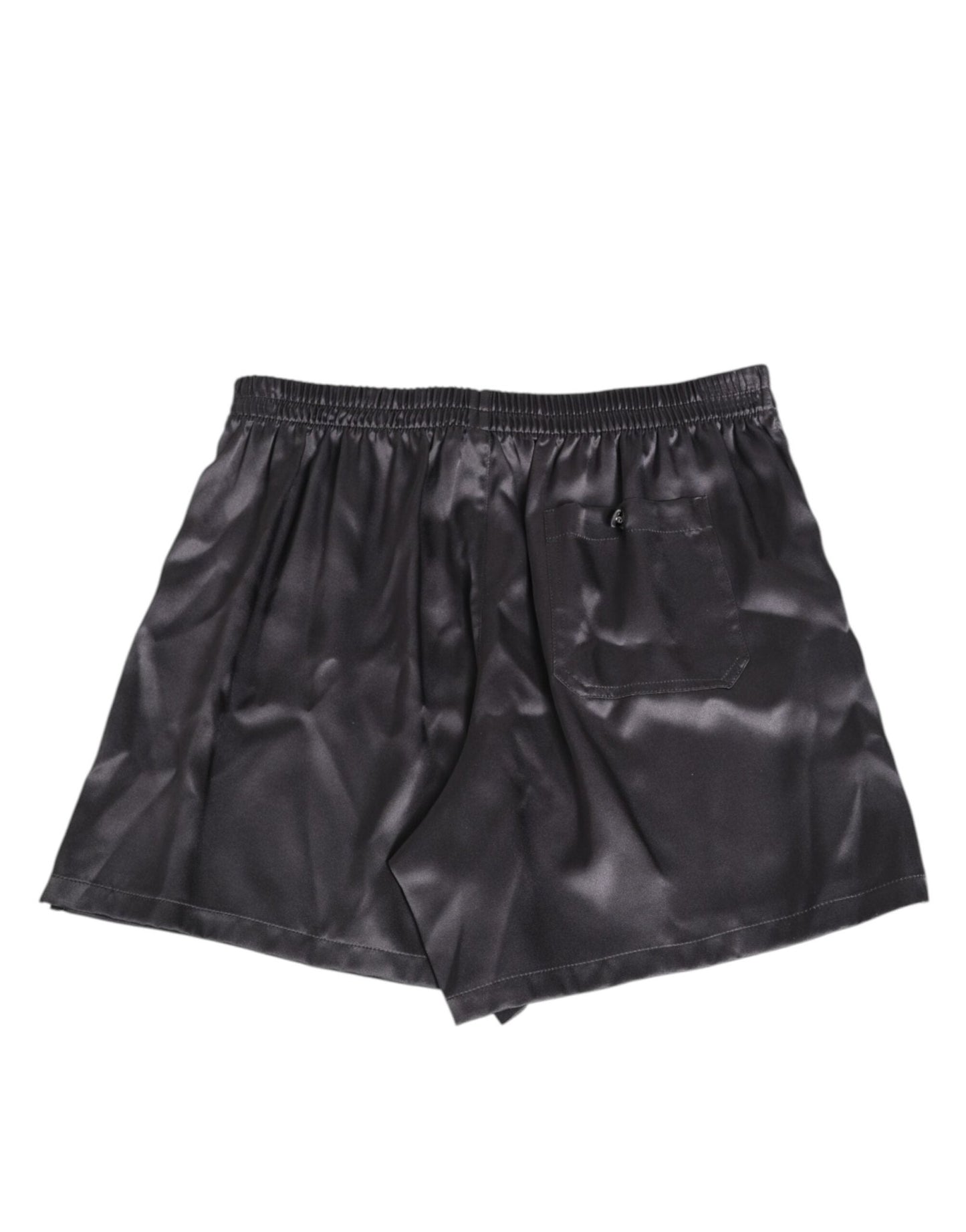Dolce & Gabbana Black Satin Silk Elastic Men Boxer Short Swimwear – IT4 | S par Dolce & Gabbana | Disponible sur Sandy Store ByNet