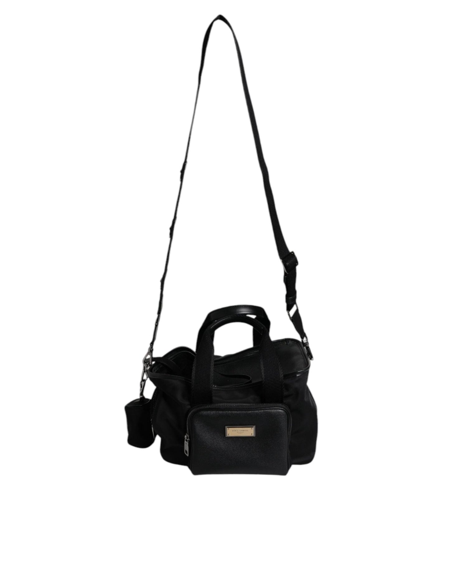 Dolce & Gabbana Black Shoulder Strap Pet Carry Logo Plaque Bag - Sandy Store ByNet