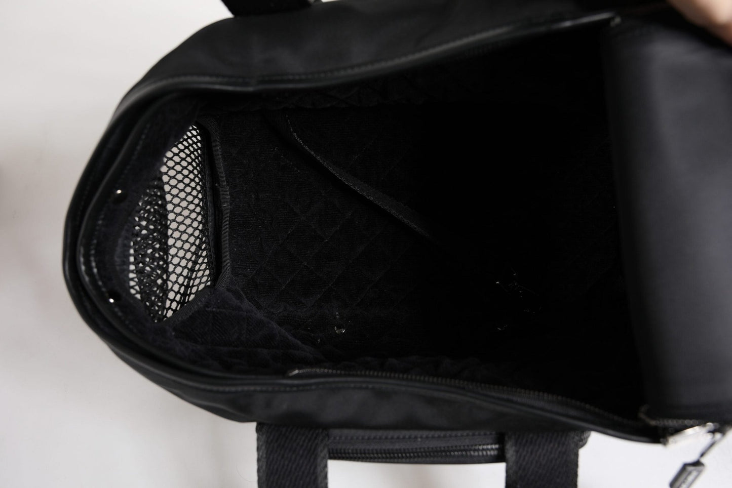 Dolce & Gabbana Black Shoulder Strap Pet Carry Logo Plaque Bag - Sandy Store ByNet